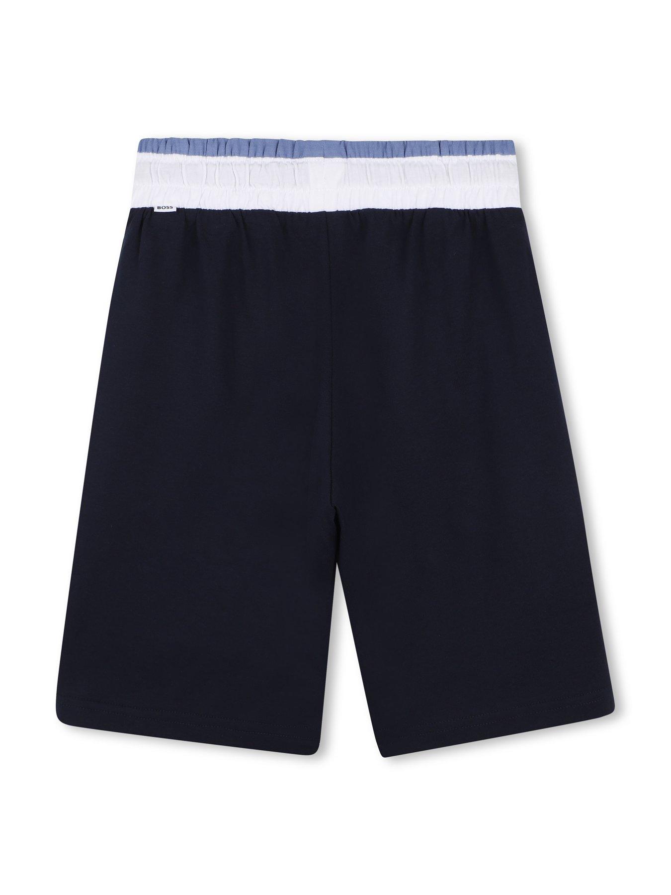 Image 5 of 6 of BOSS Boys Colour Block T-shirt And Short Set - Navy