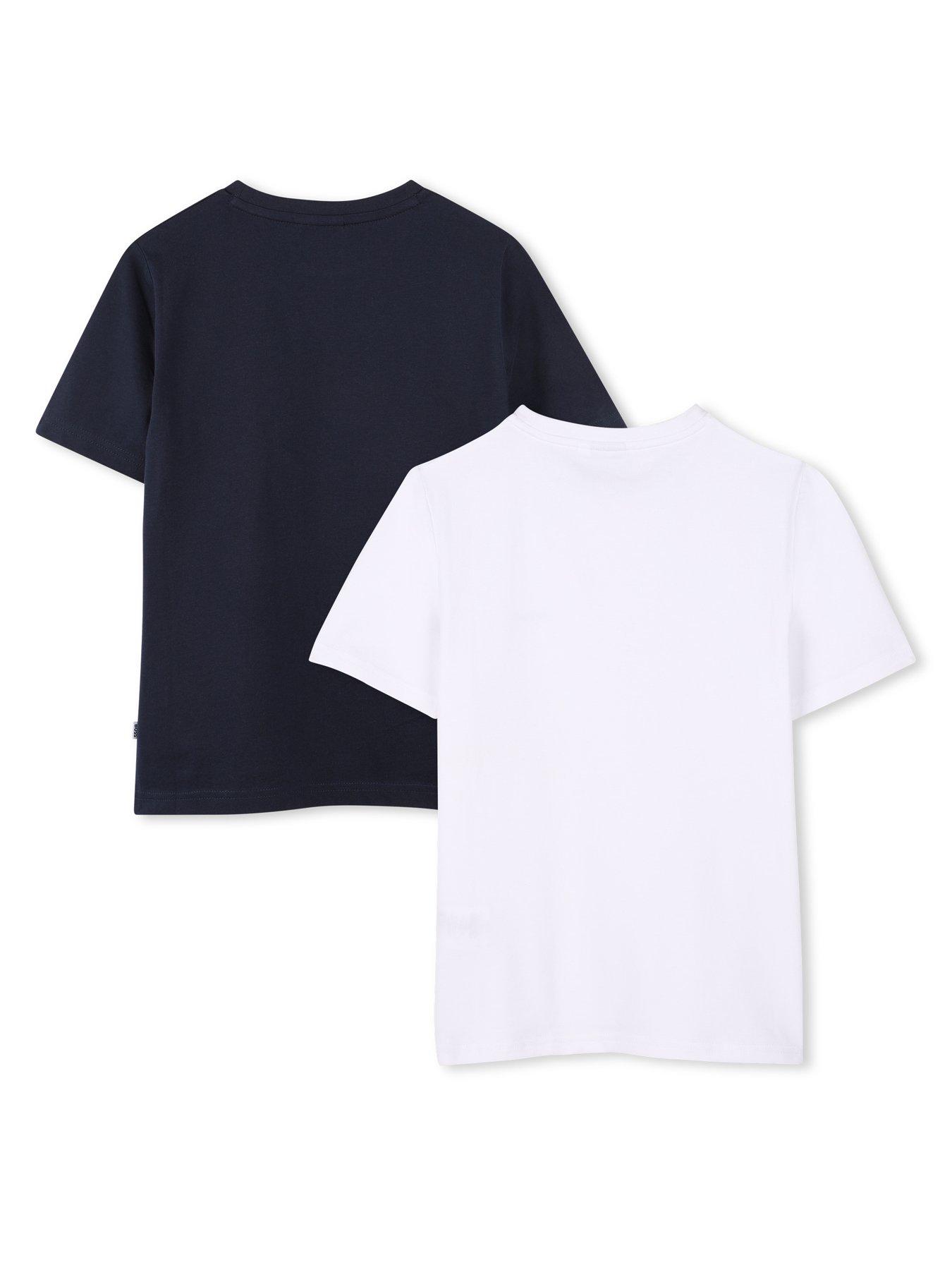 Image 2 of 6 of BOSS Boys 2 Pack Short Sleeve T-shirts - Navy/white