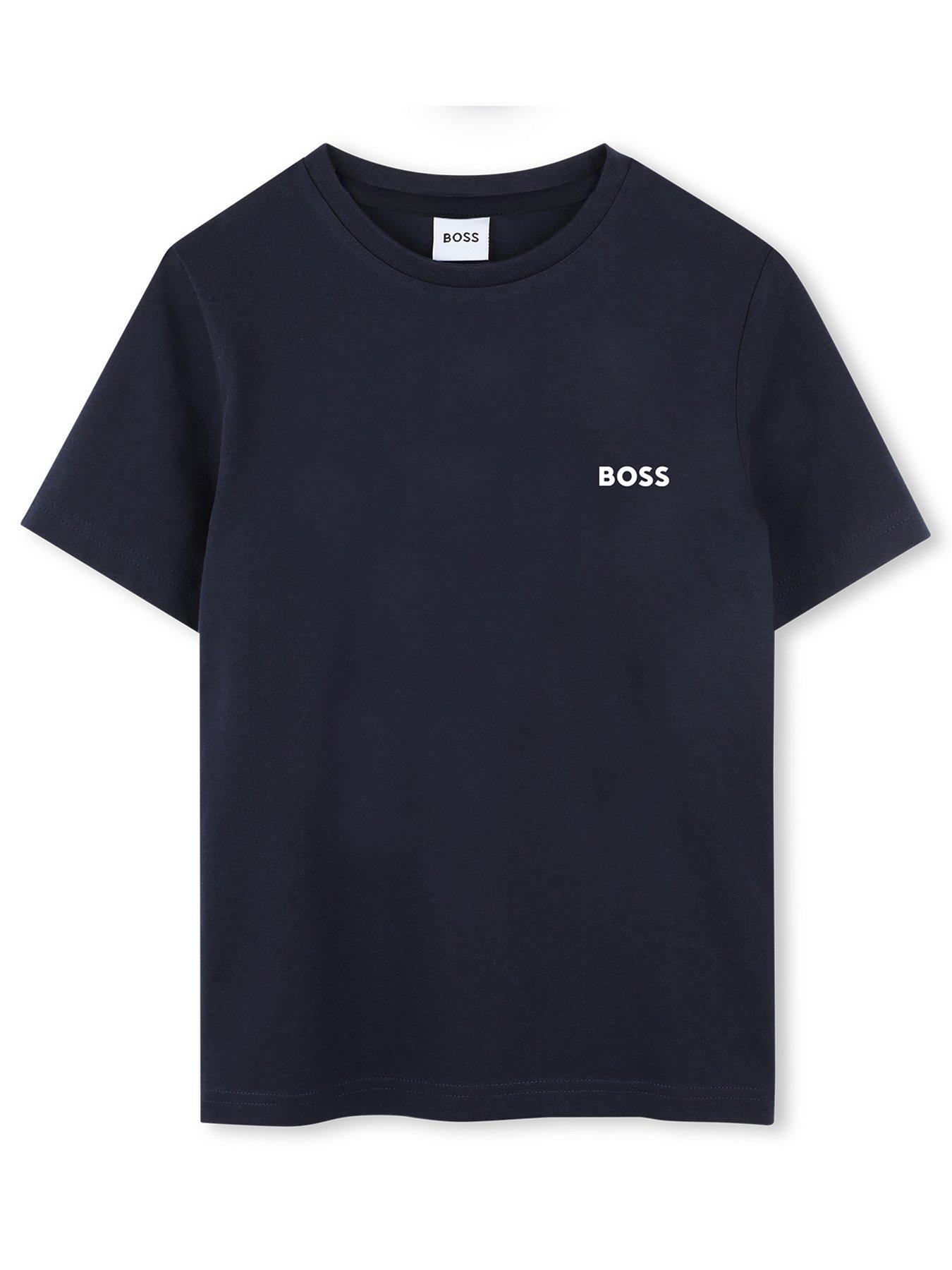 Image 3 of 6 of BOSS Boys 2 Pack Short Sleeve T-shirts - Navy/white