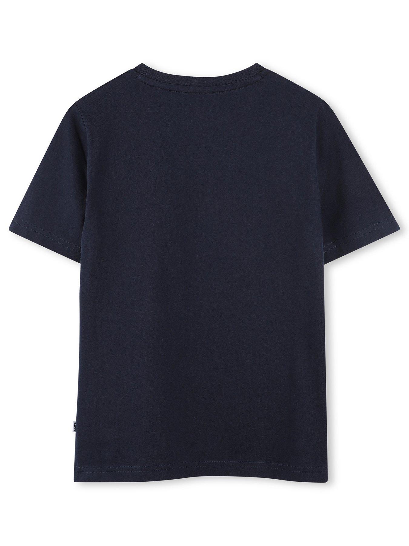 Image 4 of 6 of BOSS Boys 2 Pack Short Sleeve T-shirts - Navy/white