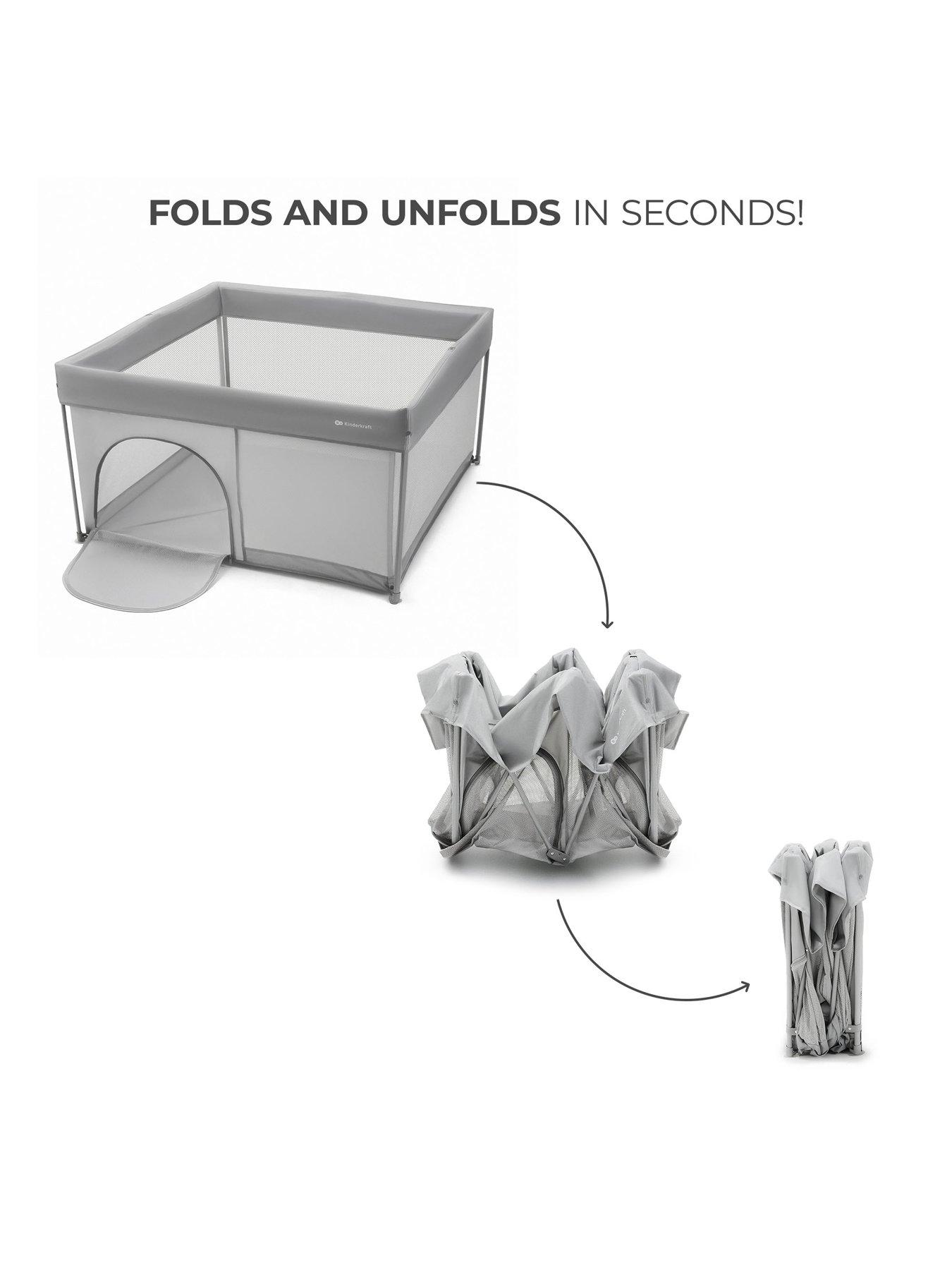 Image 3 of 8 of Kinderkraft Ziki Playpen - Grey