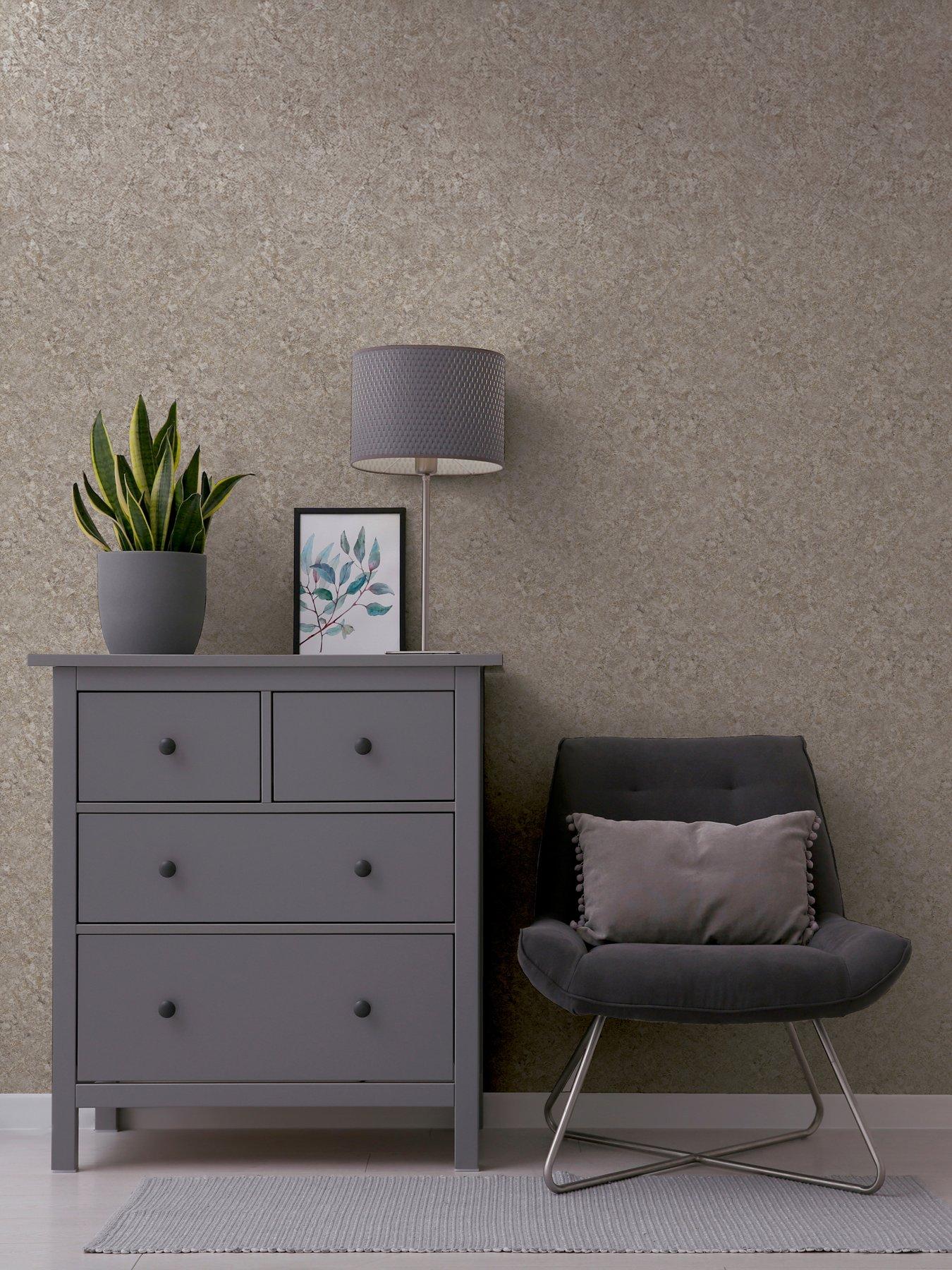 Image 6 of 7 of ARTHOUSE Textured Marble Cappuccino / Gold Wallpaper