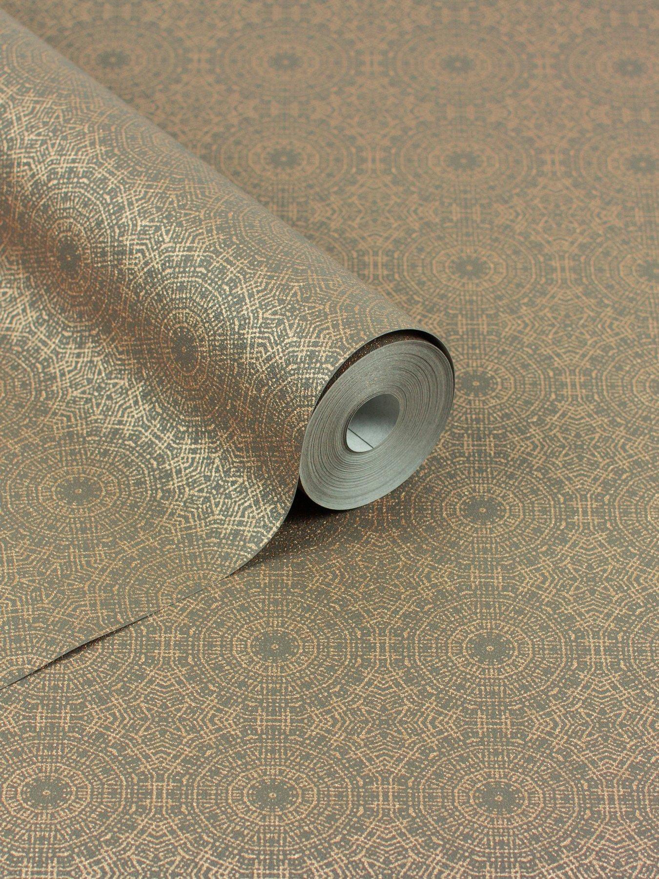 Image 2 of 7 of ARTHOUSE Symmetrical Chic Stone And Gold Wallpaper