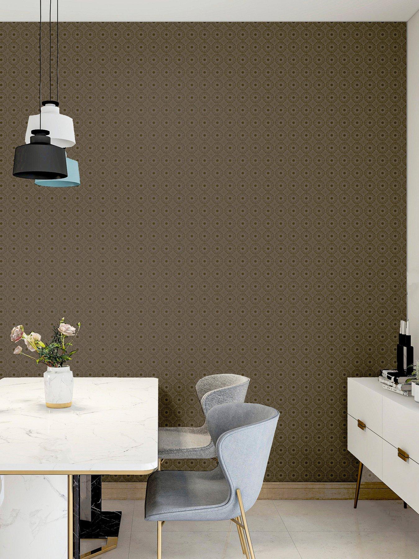 Image 4 of 7 of ARTHOUSE Symmetrical Chic Stone And Gold Wallpaper