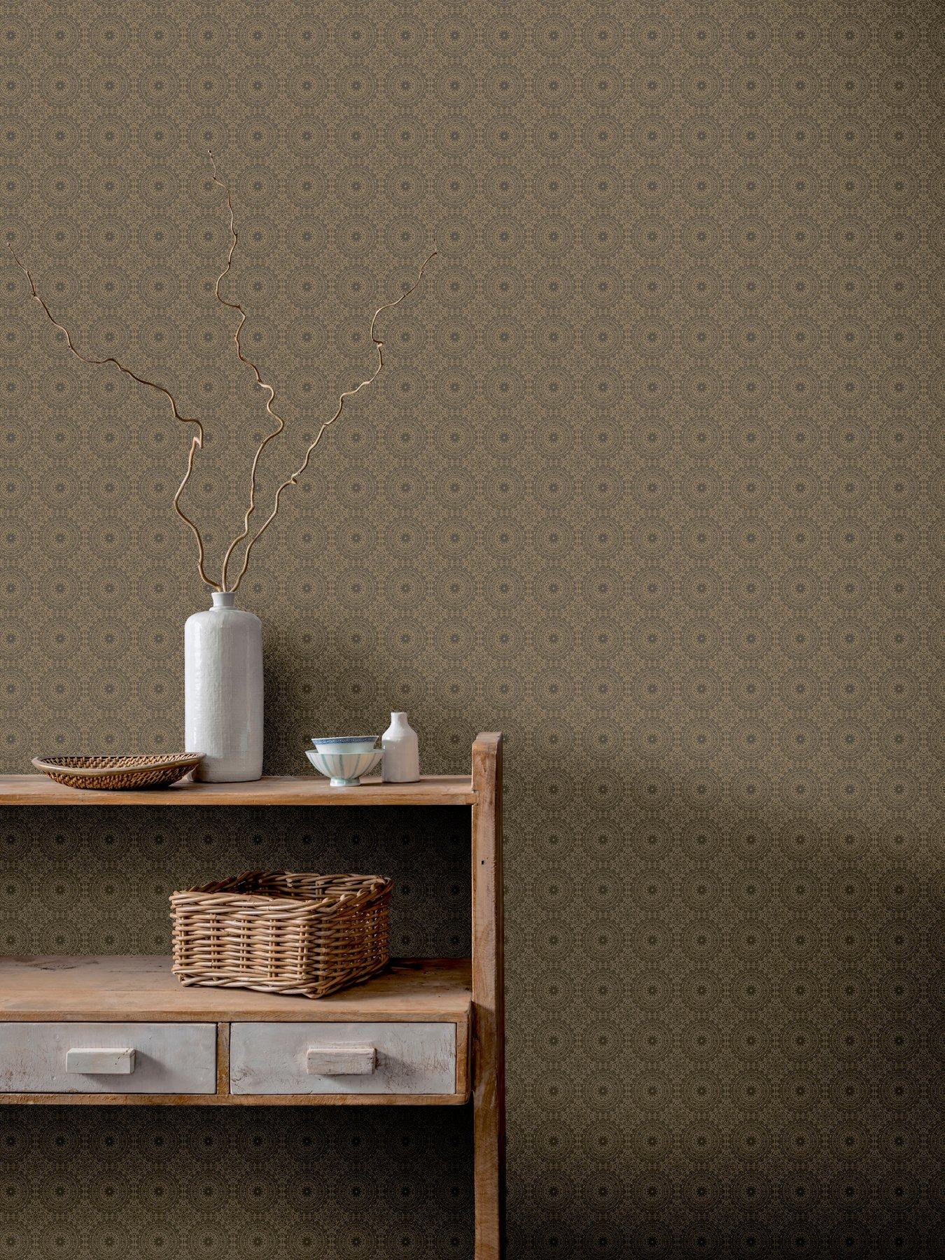 Image 7 of 7 of ARTHOUSE Symmetrical Chic Stone And Gold Wallpaper
