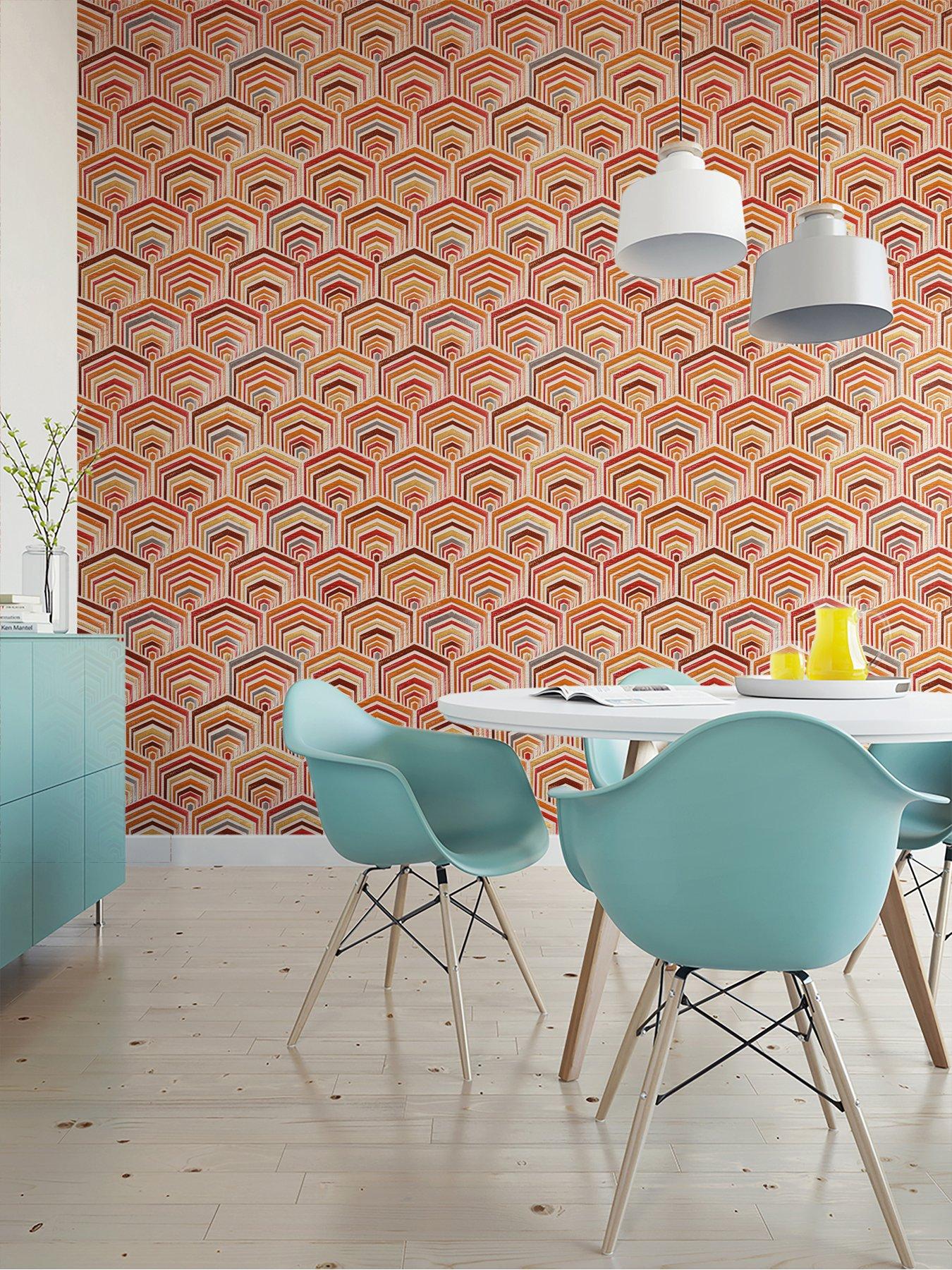 Design ID Did Embroidered Bedouin Silk Red Wallpaper