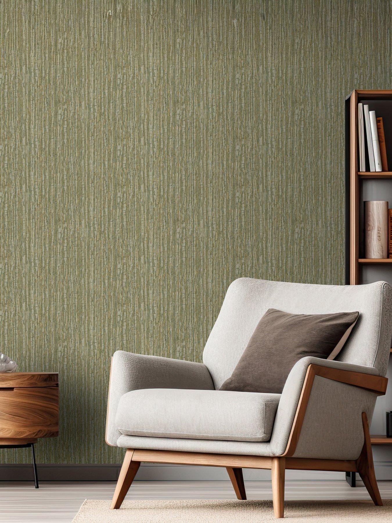 Design ID Did Embroidered Crushed Silk Aqua  &  Silver Wallpaper