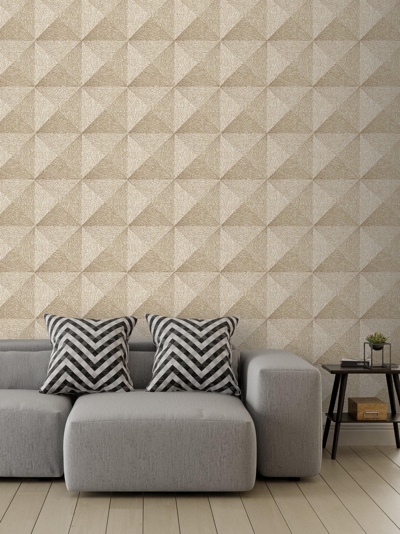 Design ID Did Weaved Cube Beige Wallpaper