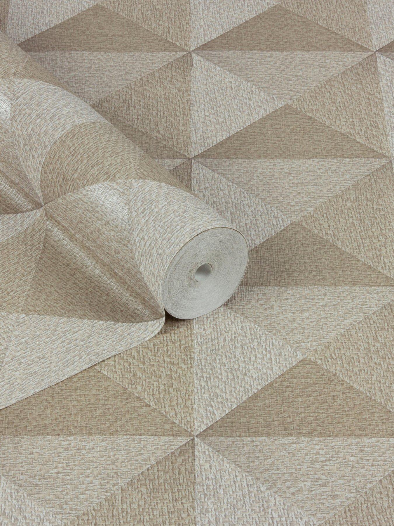 Image 2 of 5 of Design ID Did Weaved Cube Beige Wallpaper