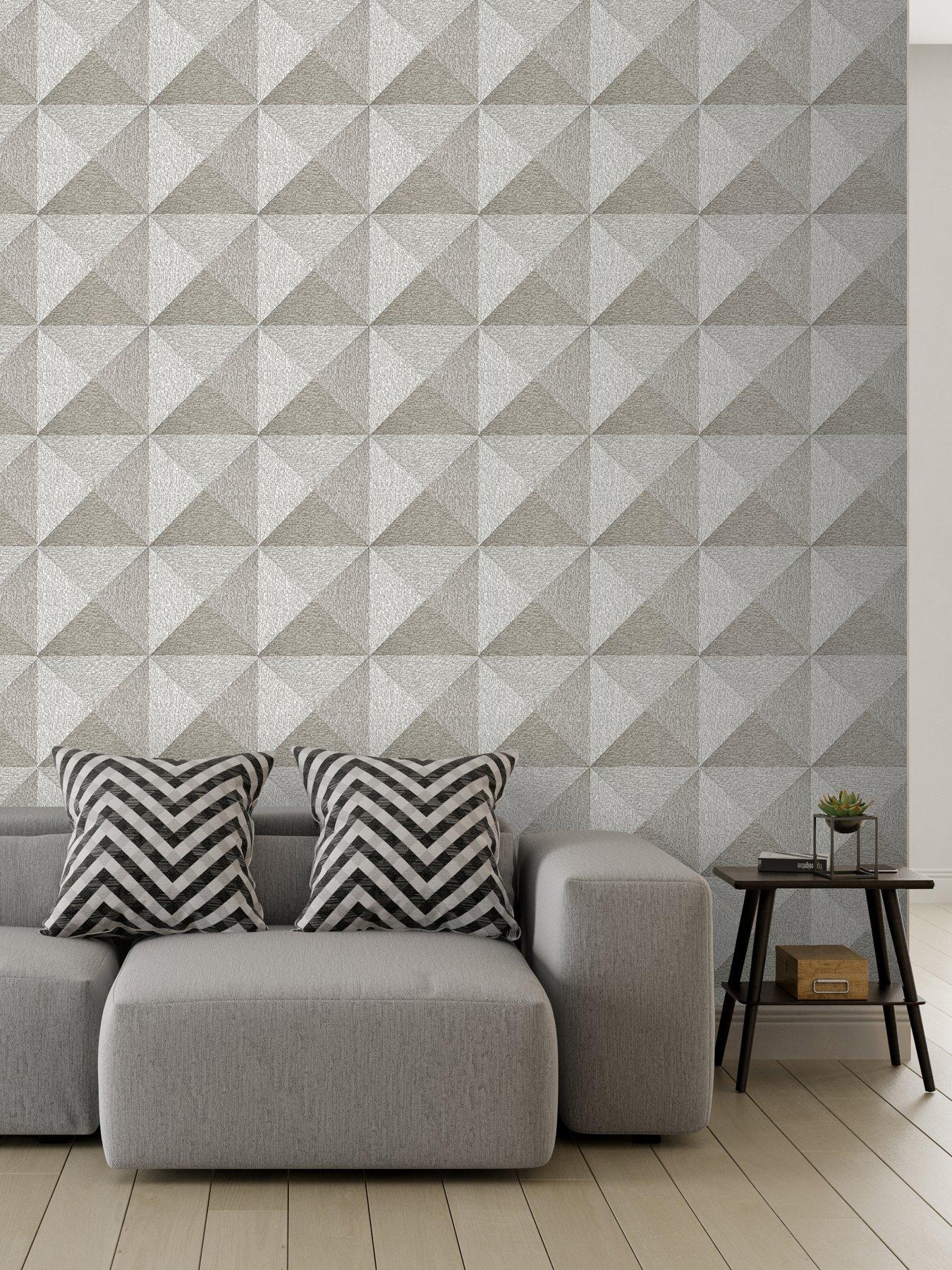 Design ID Did Weaved Cube Taupe Wallpaper