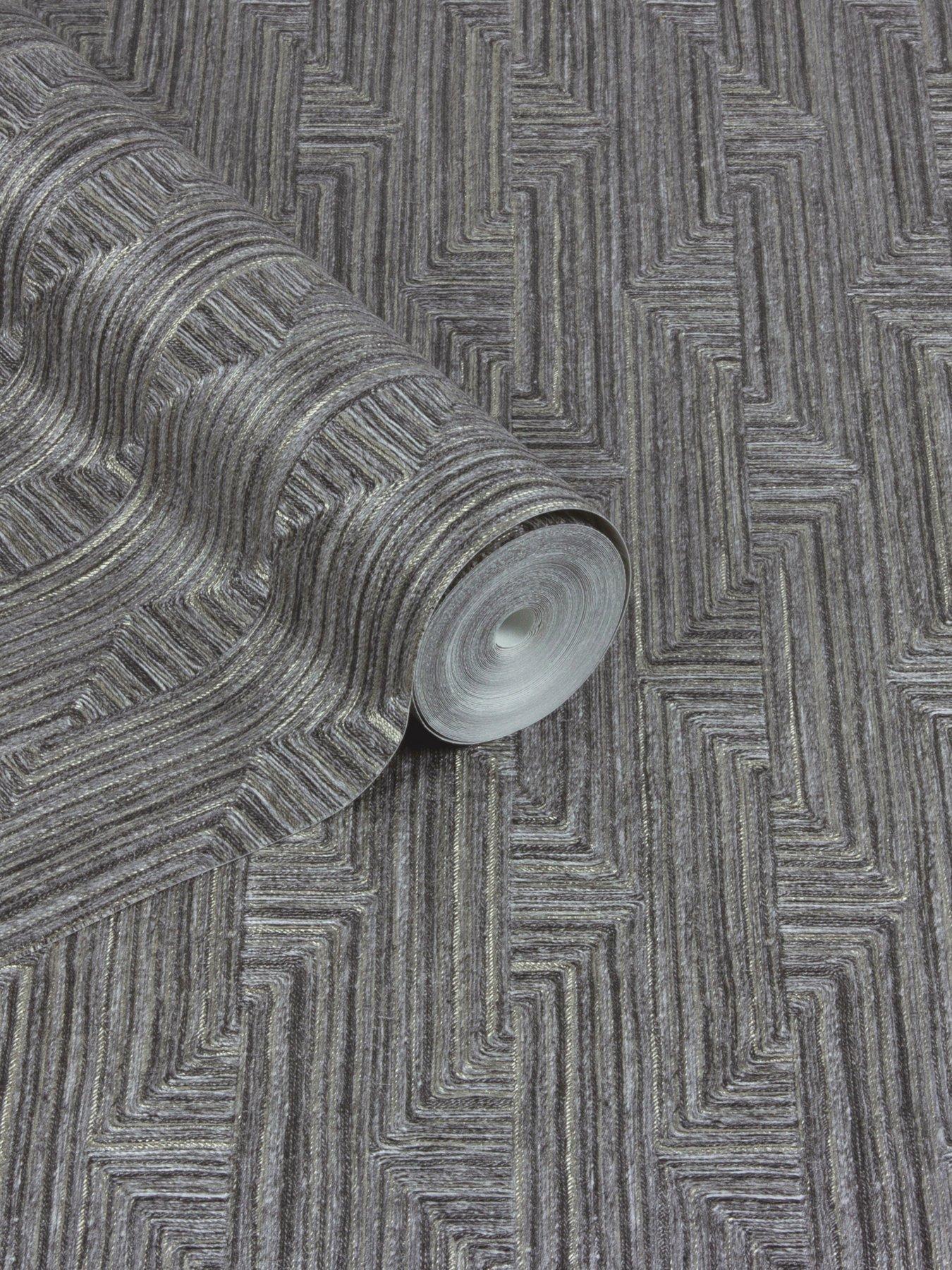 Image 2 of 5 of Design ID Did Retro String Motif Black Wallpaper