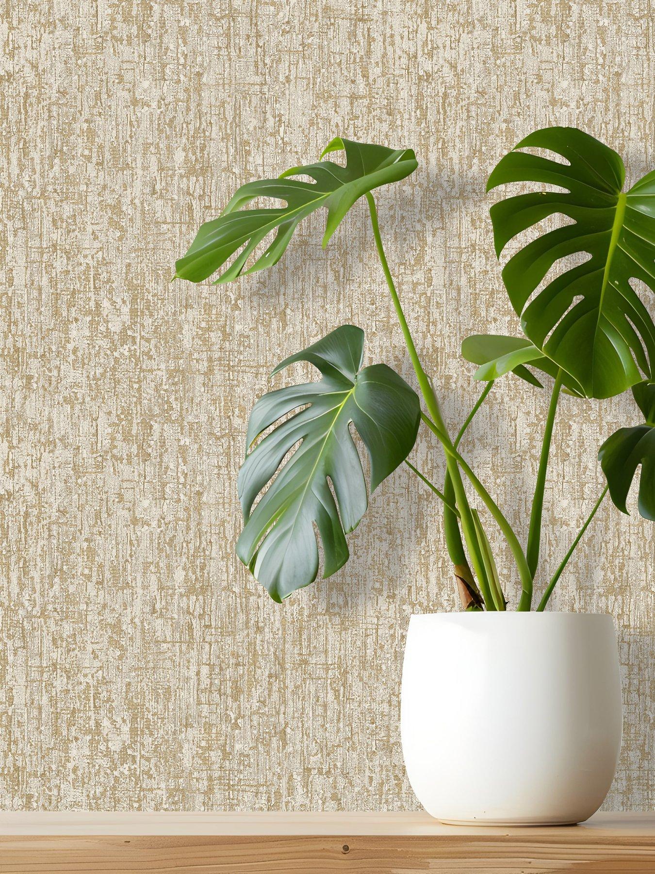 Design ID Did Concrete Antique Gold Wallpaper