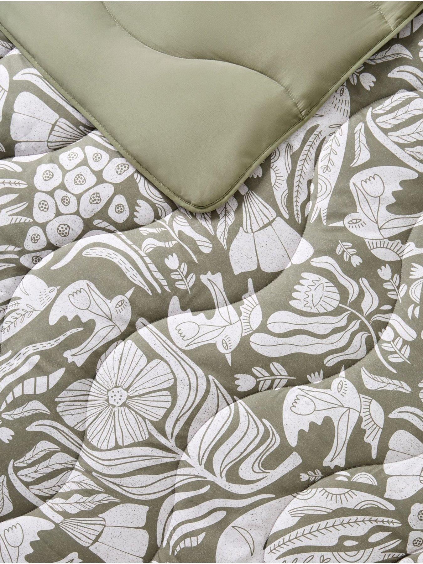 Image 3 of 7 of Night Lark Olive Meadow Coverless Duvet set 6 Tog