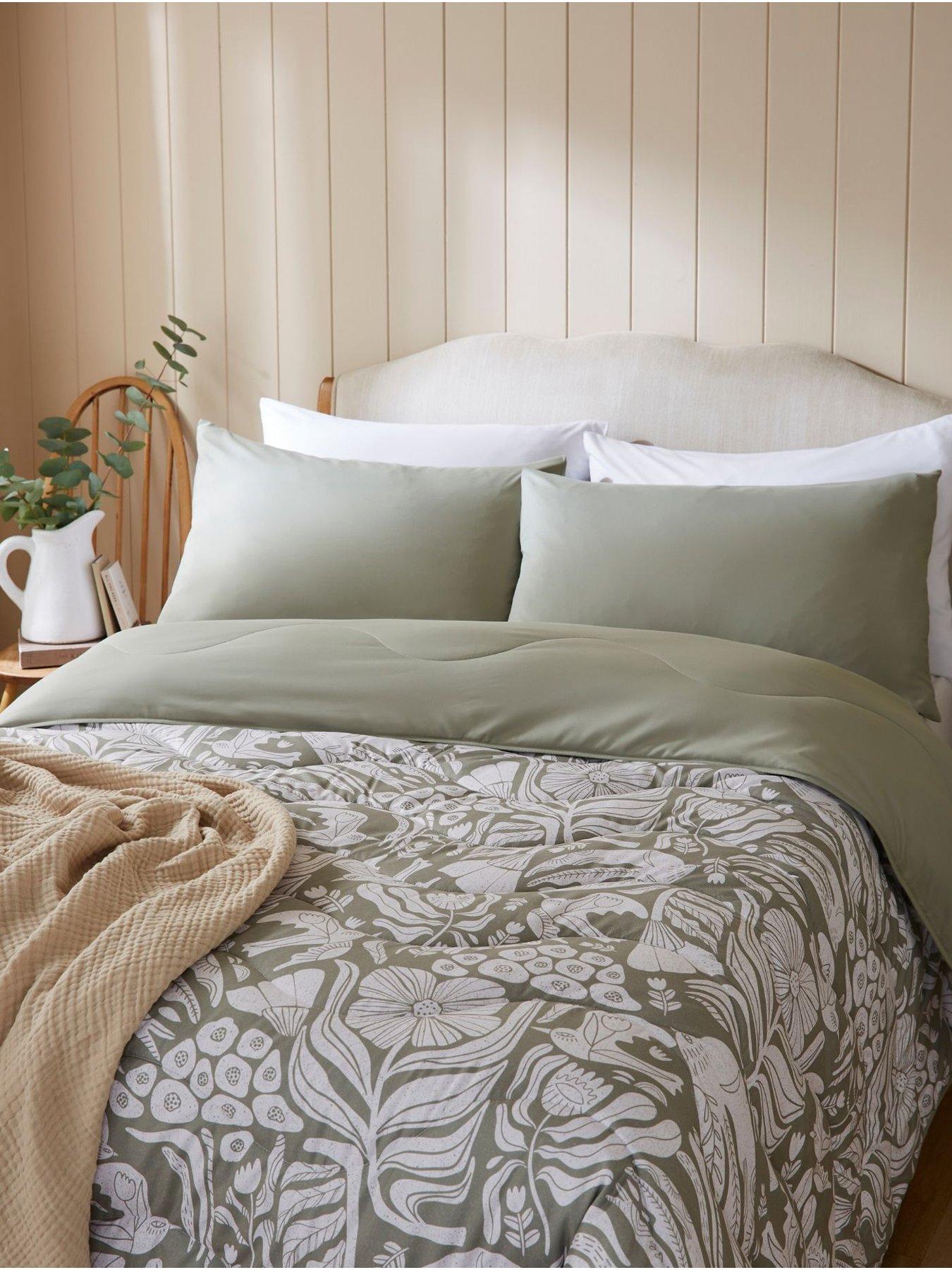 Image 4 of 7 of Night Lark Olive Meadow Coverless Duvet set 6 Tog