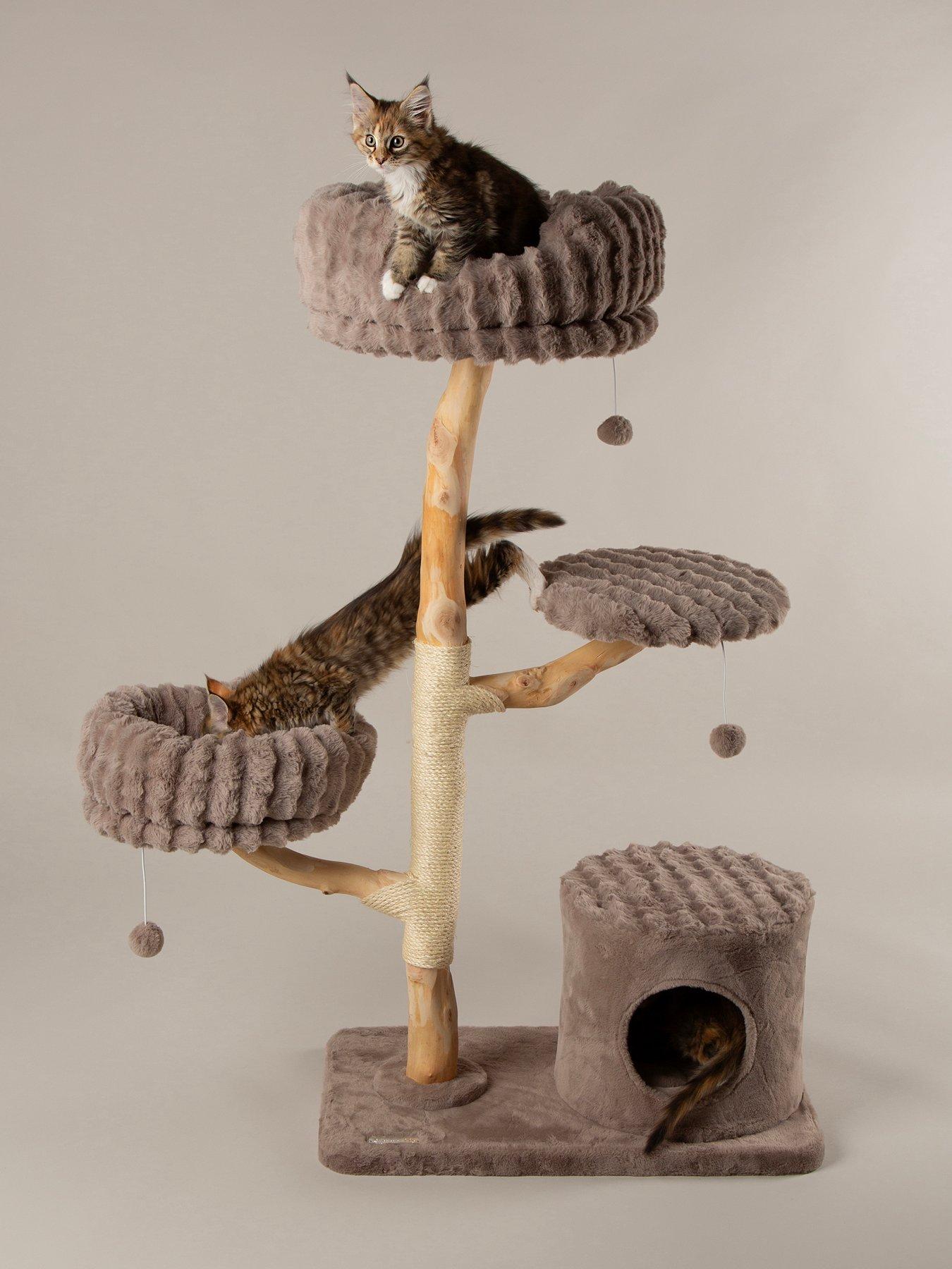 Image 1 of 7 of Scruffs Pyrenees Cat Scratching Tree - Taupe
