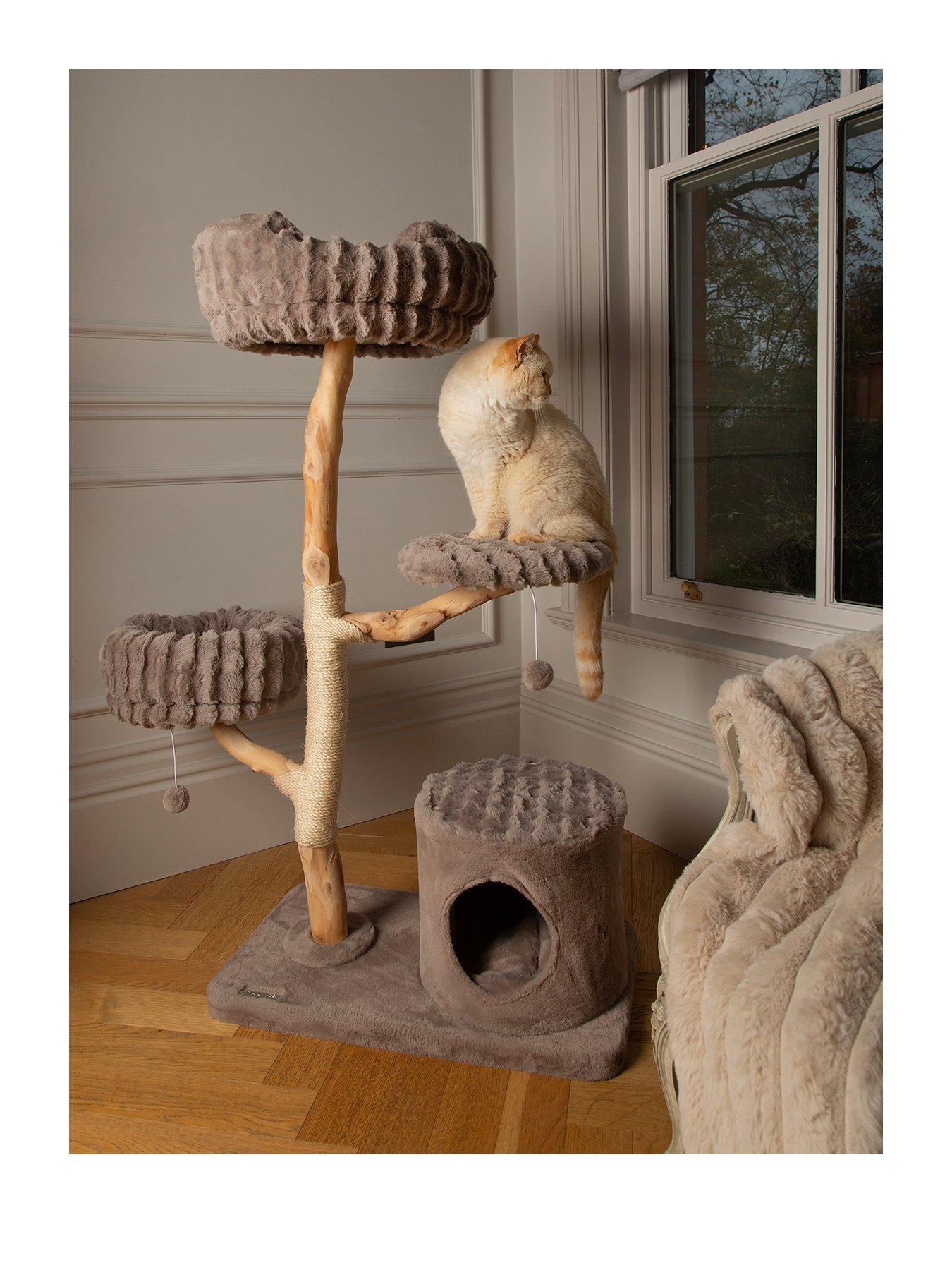 Image 2 of 7 of Scruffs Pyrenees Cat Scratching Tree - Taupe
