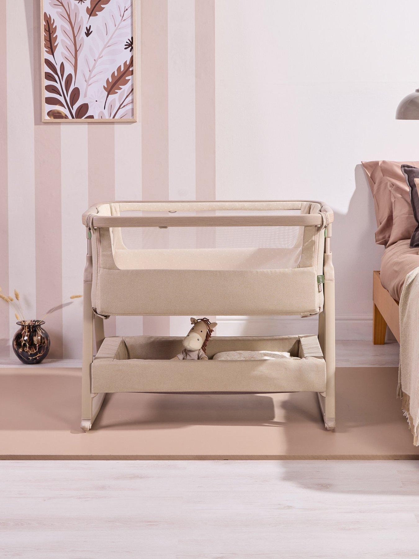 Tutti Bambini Cozee Air 2 Bedside Crib  - Soft Walnut/Cocoa
