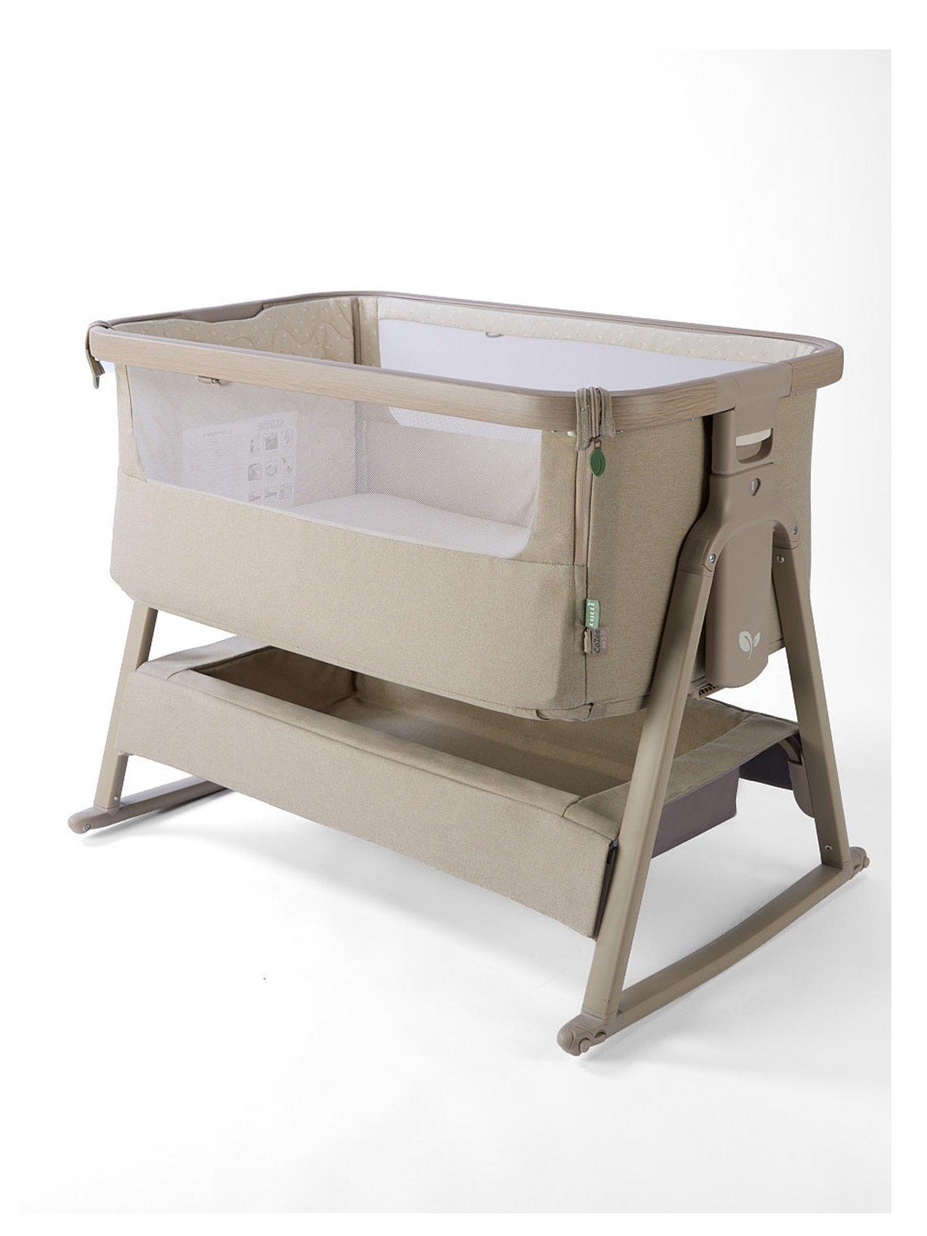 Image 2 of 7 of Tutti Bambini Cozee Air 2 Bedside Crib  - Soft Walnut/Cocoa