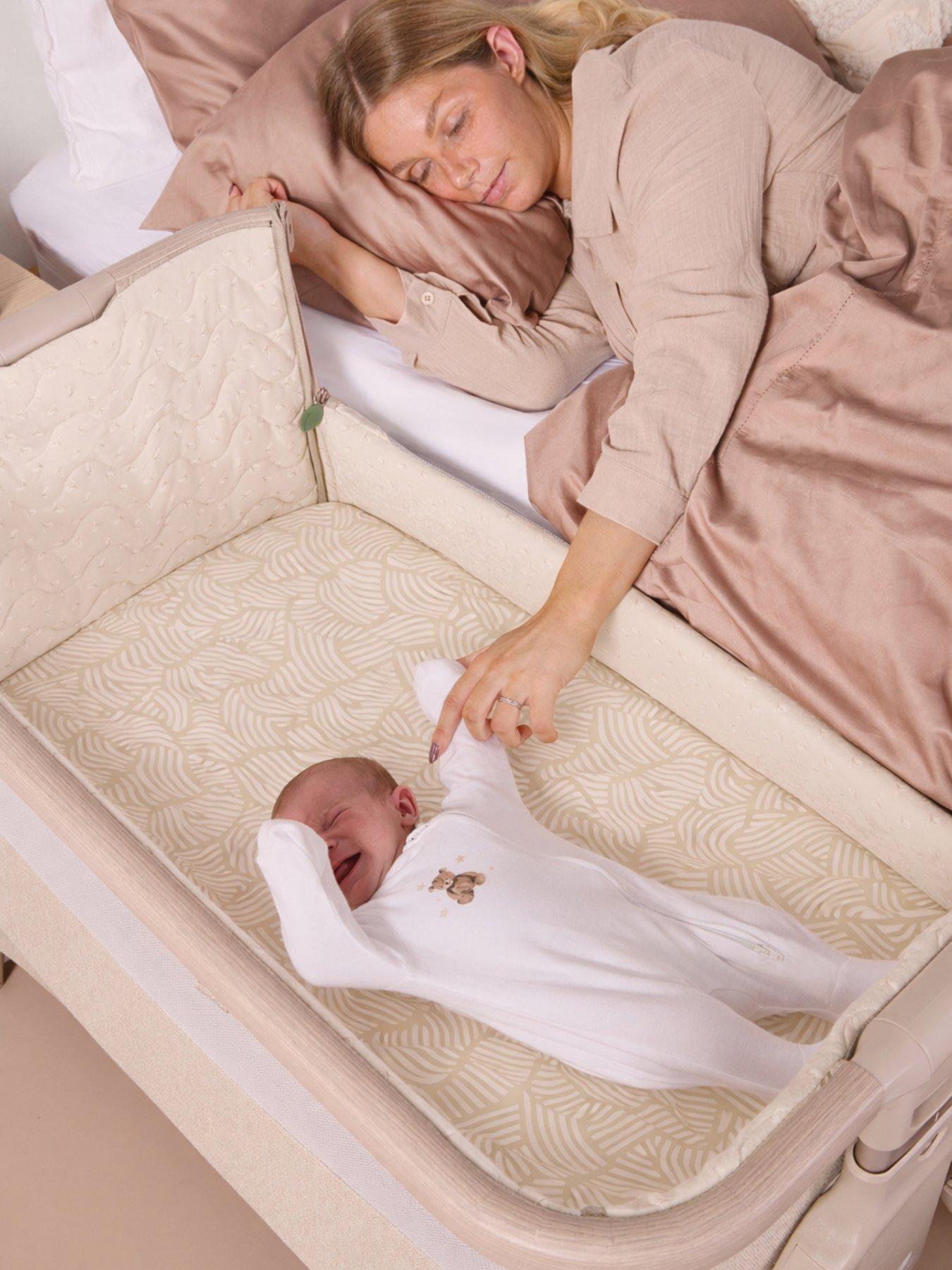 Image 3 of 7 of Tutti Bambini Cozee Air 2 Bedside Crib  - Soft Walnut/Cocoa