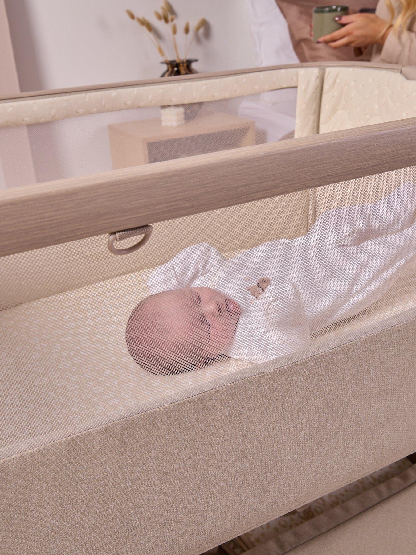 Image 4 of 7 of Tutti Bambini Cozee Air 2 Bedside Crib  - Soft Walnut/Cocoa