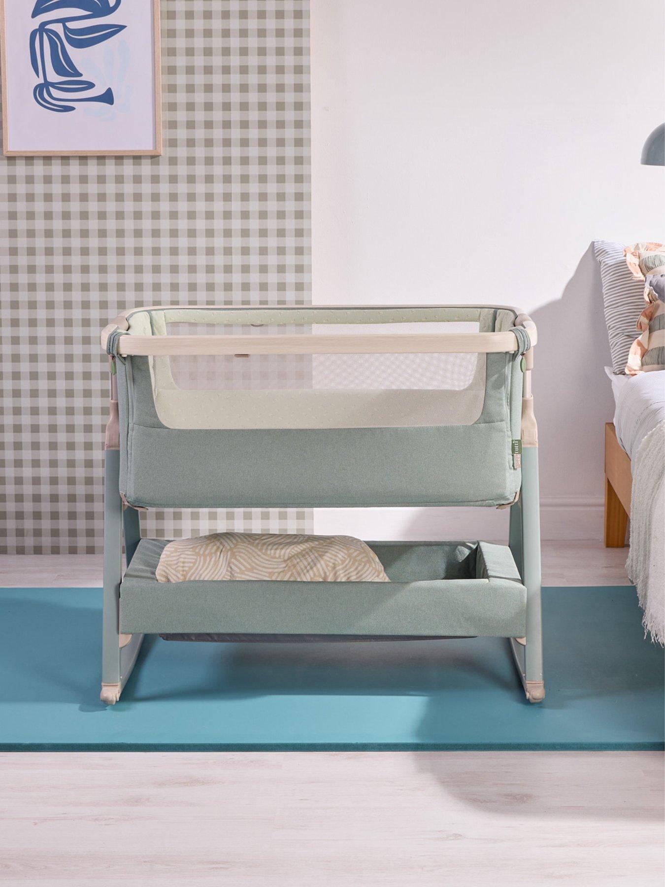 Tutti Bambini Cozee Air 2 Bedside Crib - Whitewash/Kelp