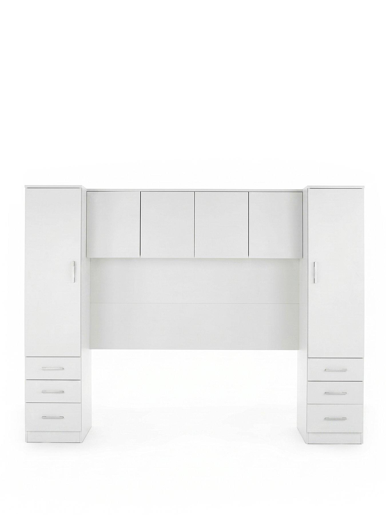 Image 2 of 7 of The Very Collection Panama Overbed Wardrobe - White