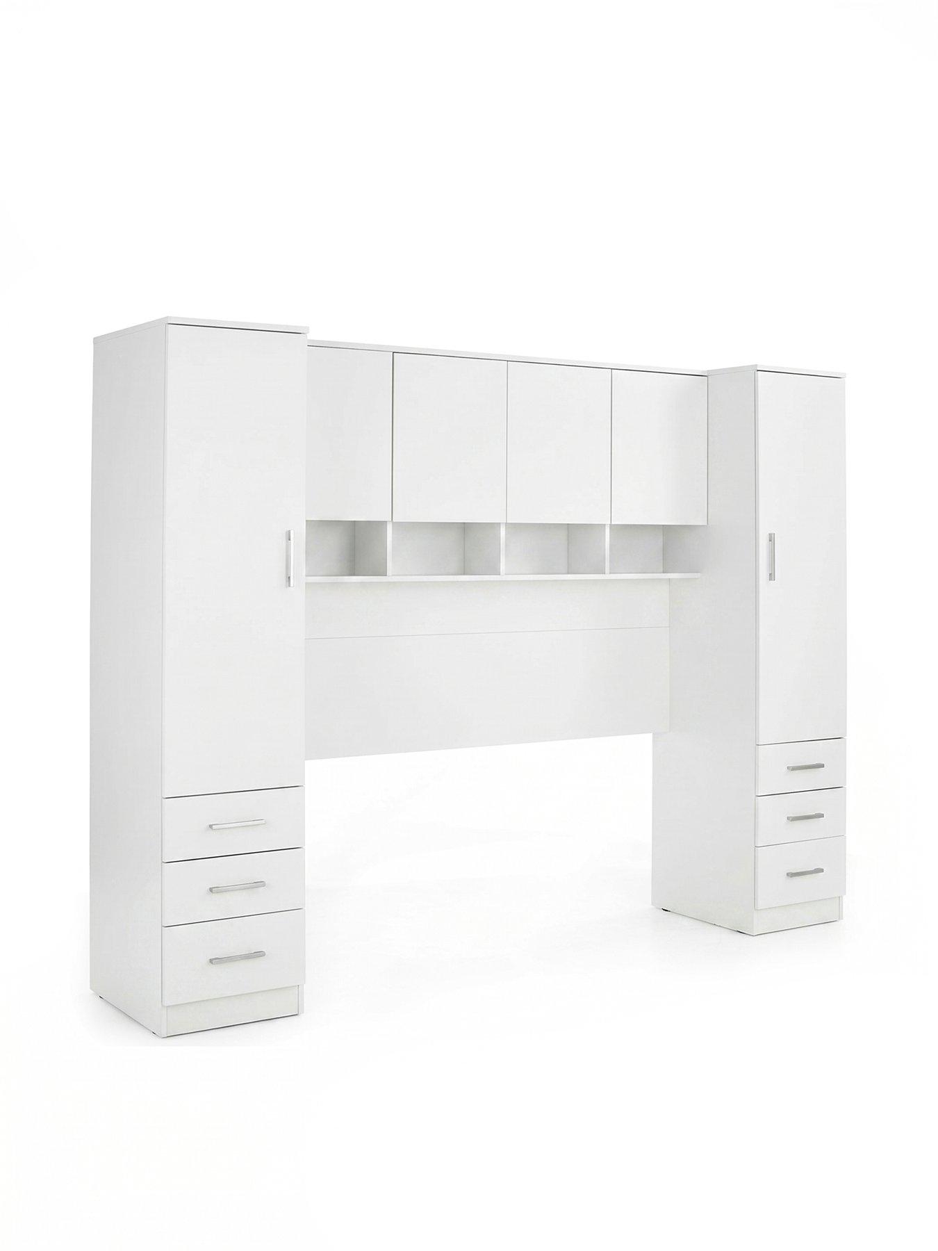 Image 3 of 7 of The Very Collection Panama Overbed Wardrobe - White