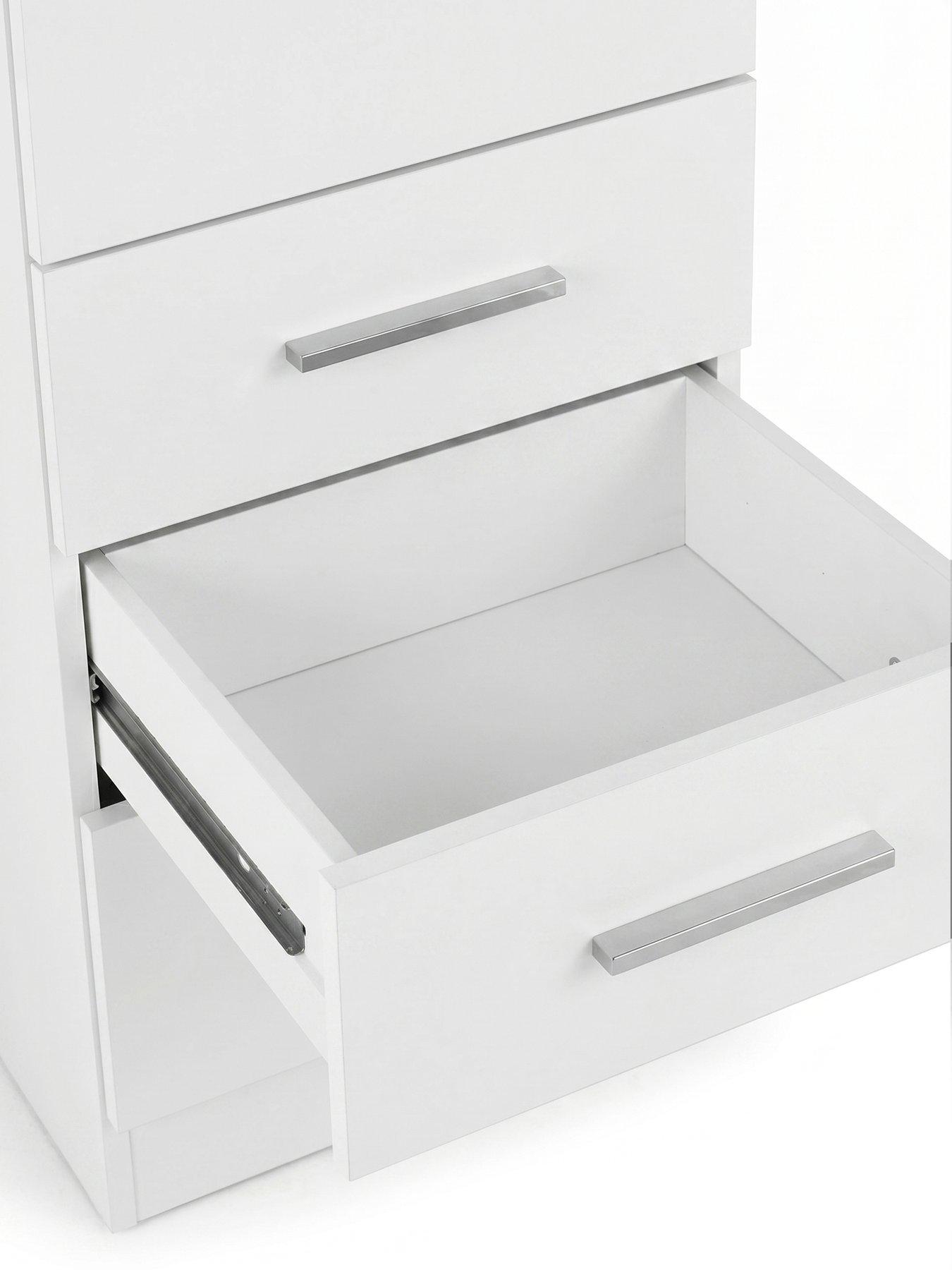 Image 6 of 7 of The Very Collection Panama Overbed Wardrobe - White