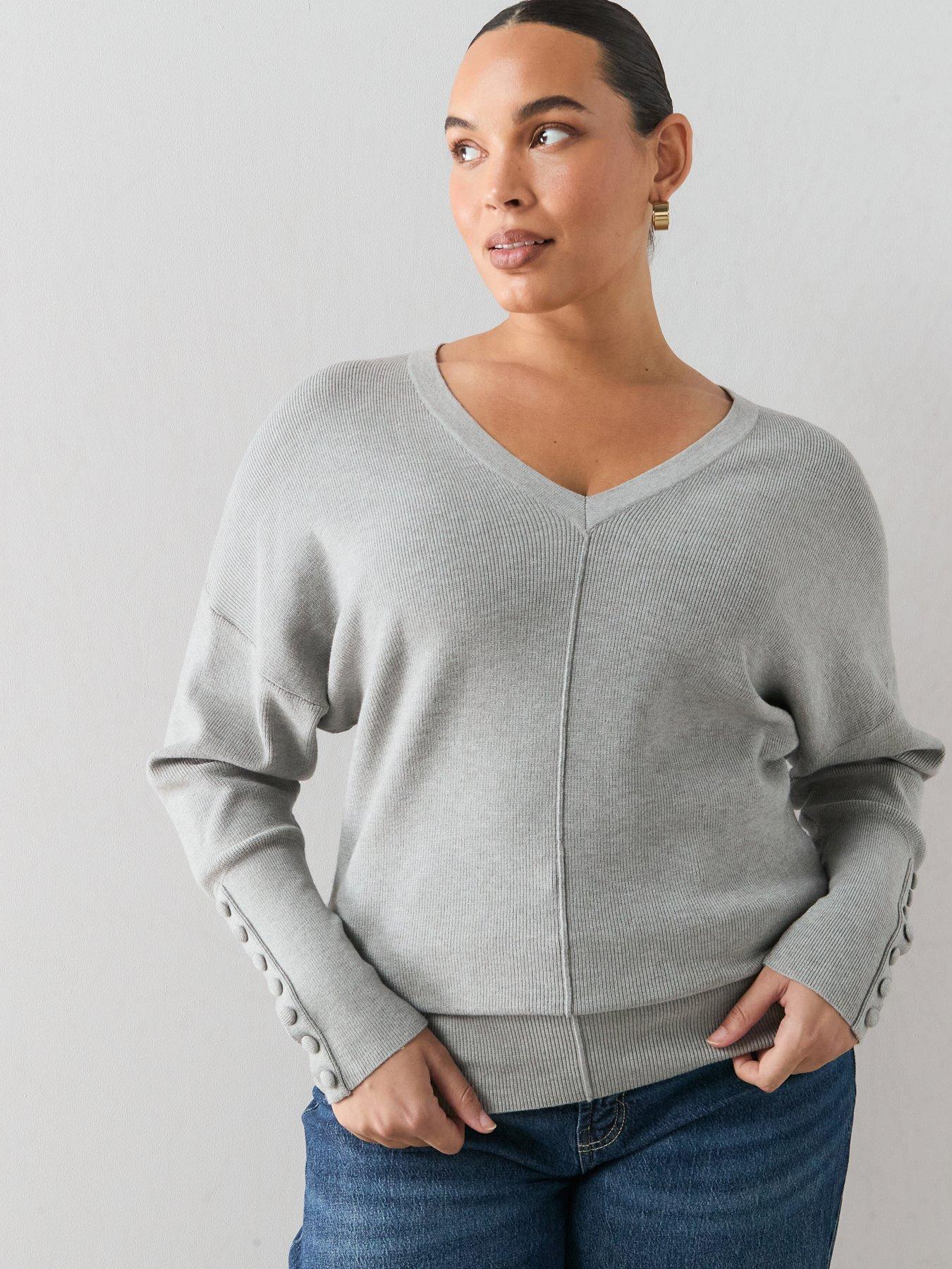 The Very Collection Curve Classic Comfort Batwing V Neck Jumper