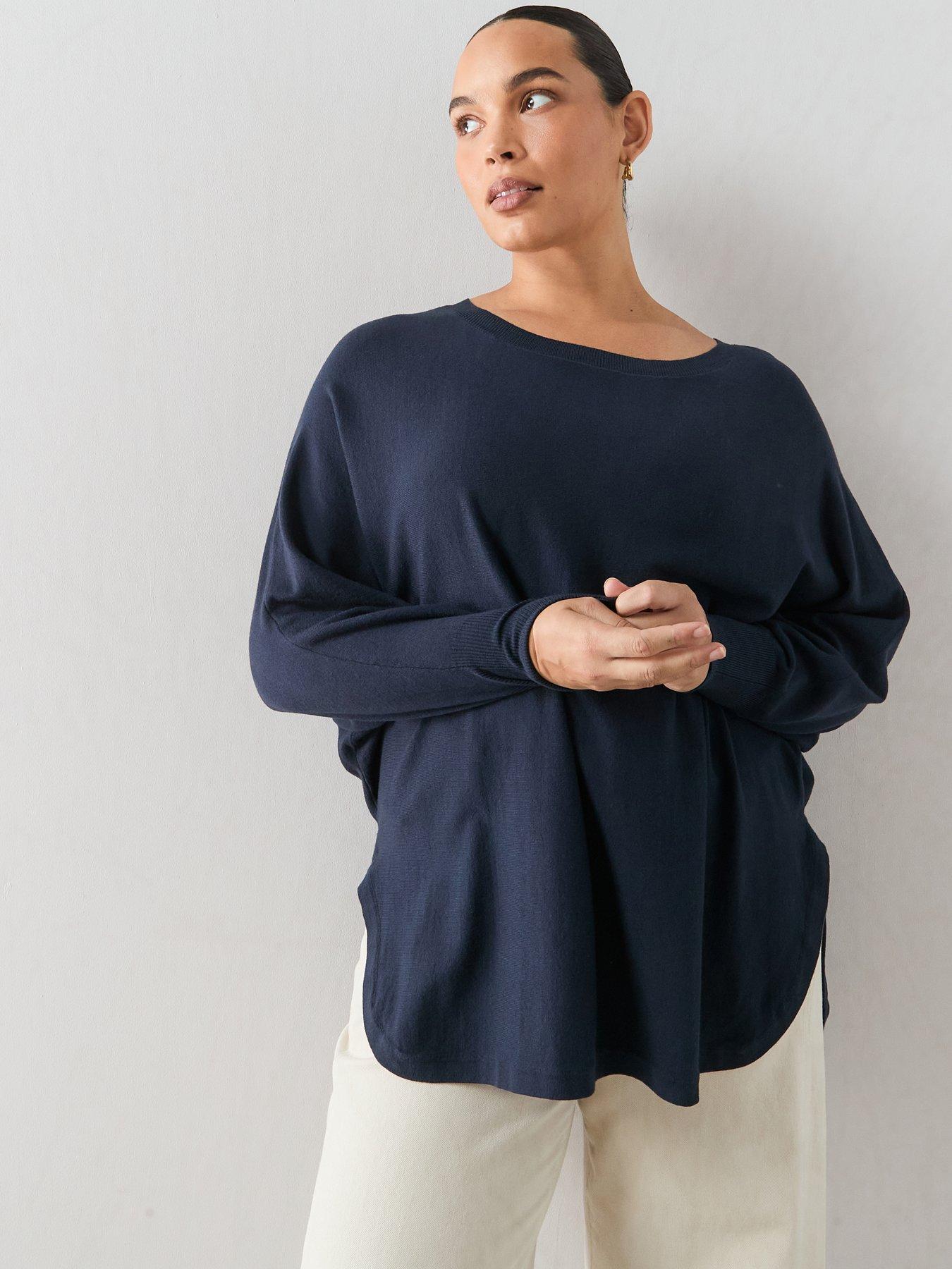 The Very Collection Curve Classic Comfort Dipped Hem Longline Jumper