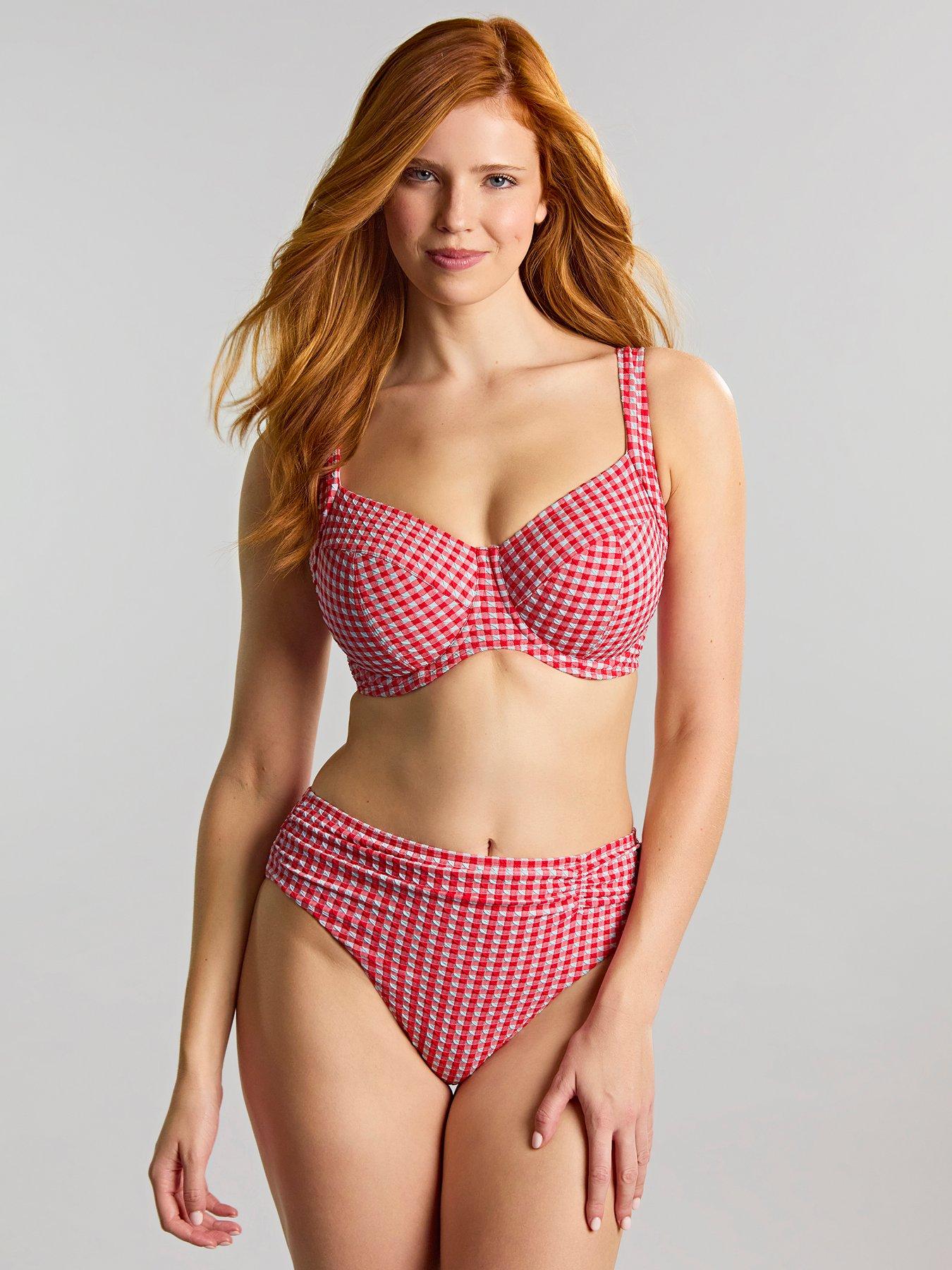 Panache Red Gingham Olivia Full Cup Bikini Top