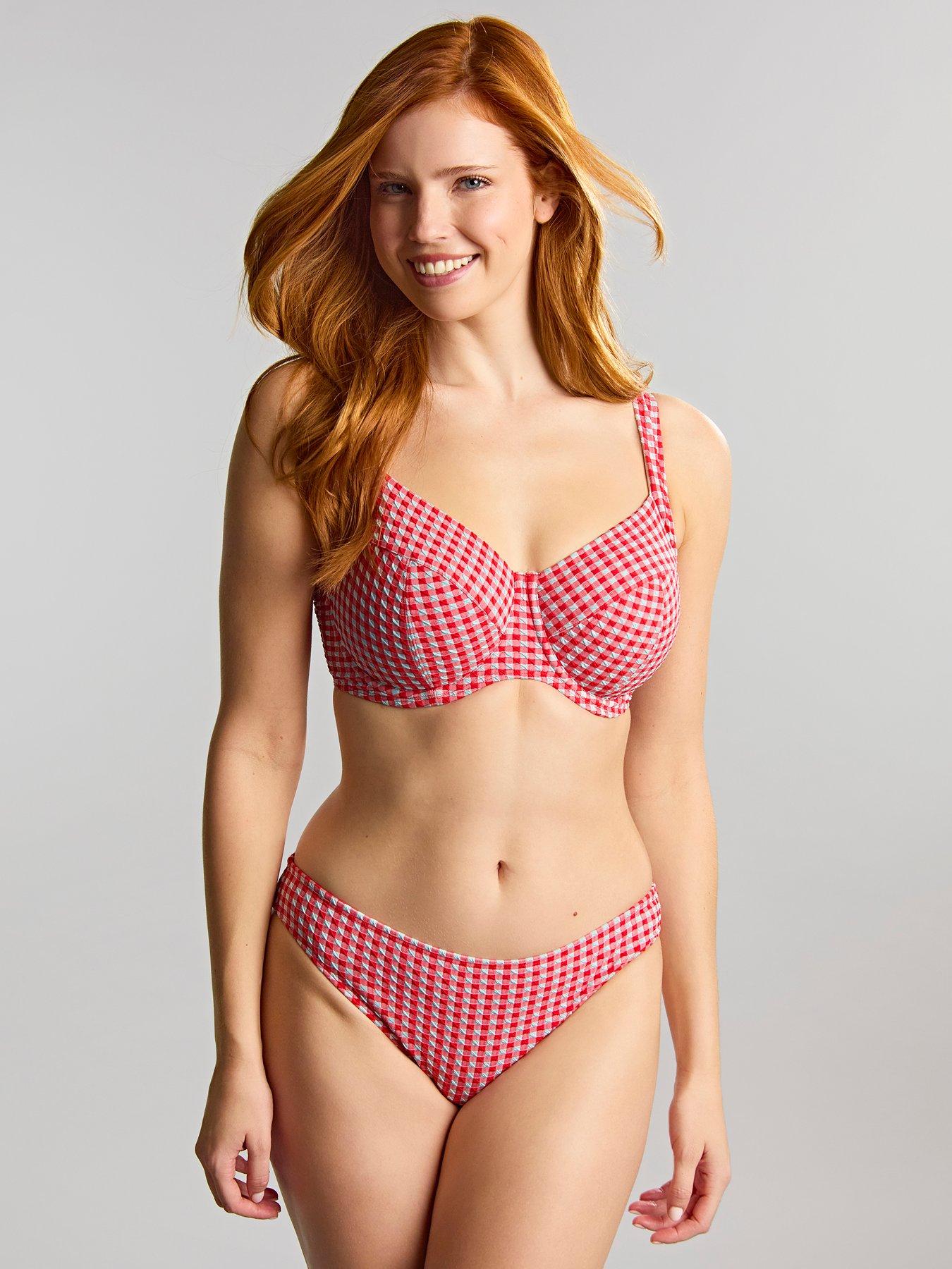 Panache Red Gingham Olivia Full Cup Bikini Top