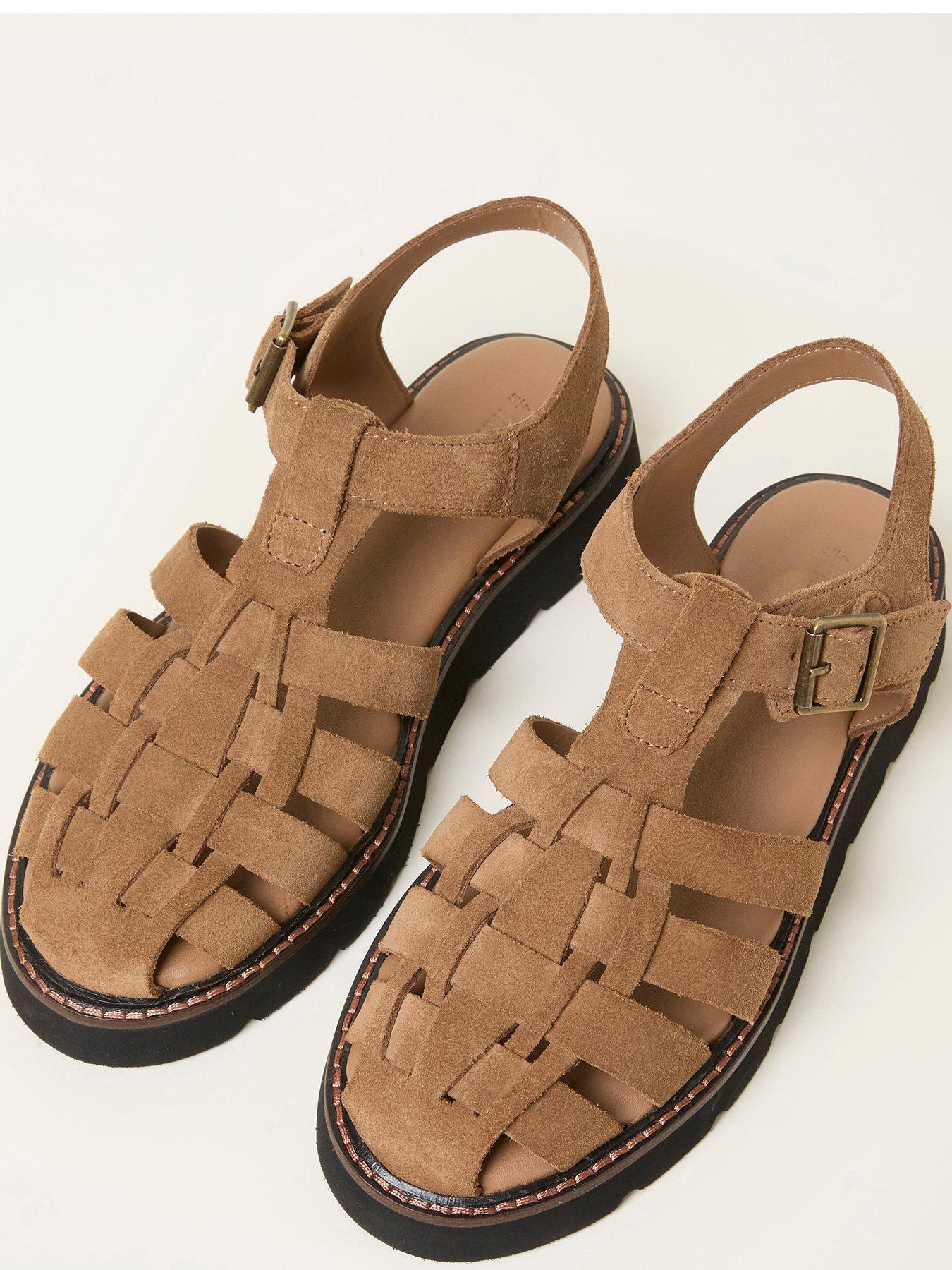Image 2 of 3 of FatFace Cali Suede Sandal - Tan Brown