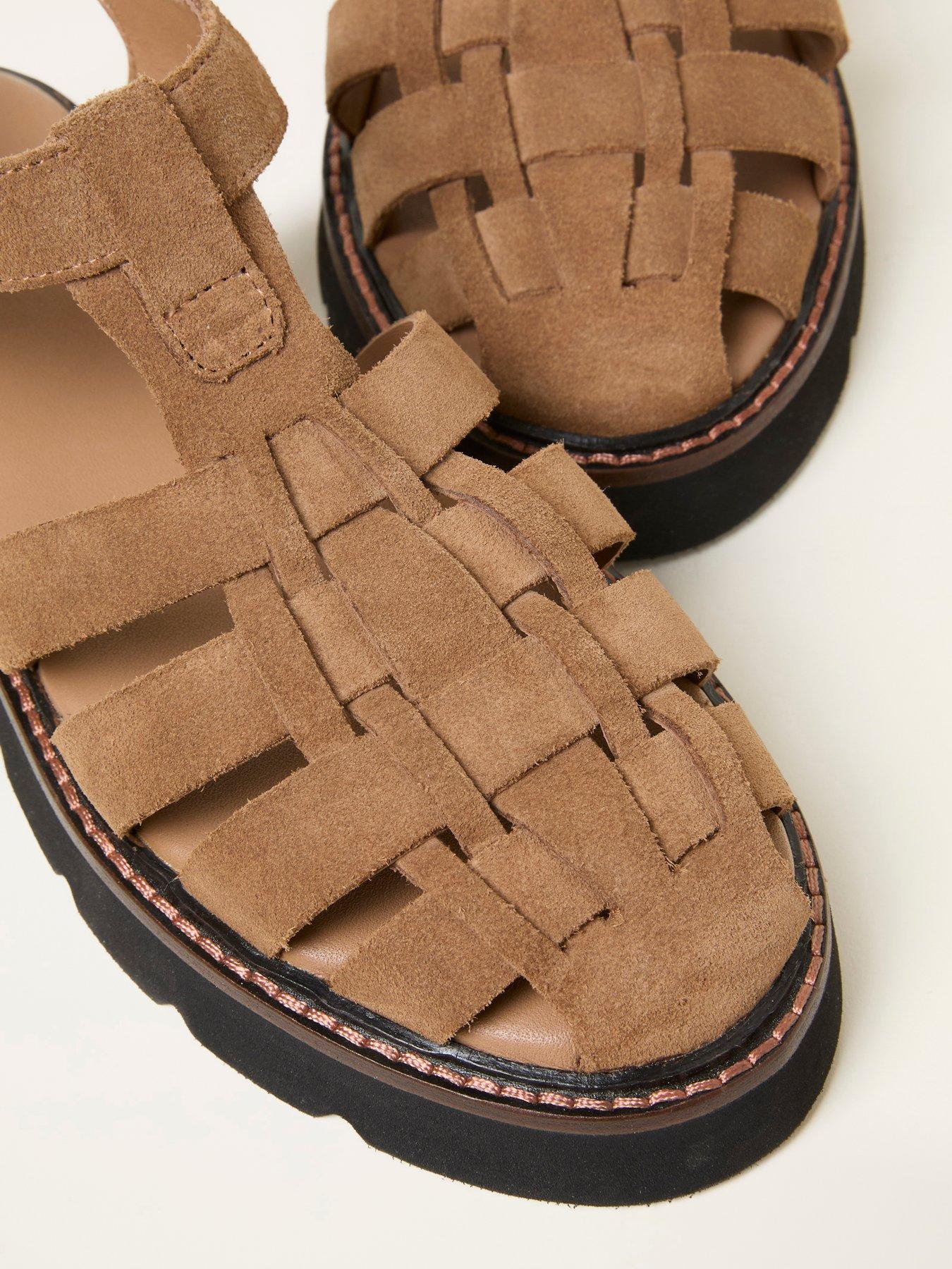 Image 3 of 3 of FatFace Cali Suede Sandal - Tan Brown