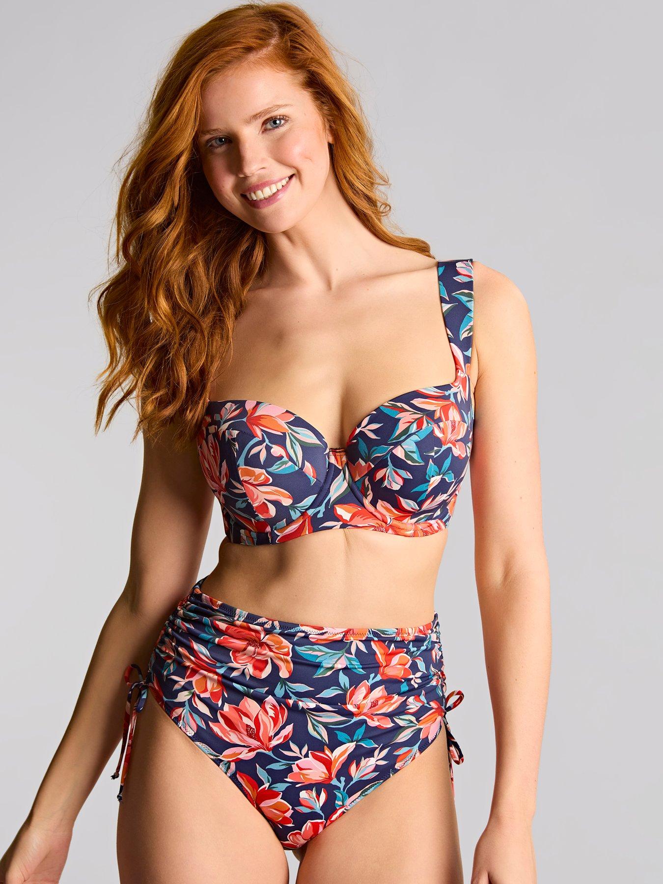 Image 1 of 4 of Panache Liliflora Print Midi Bikini Brief