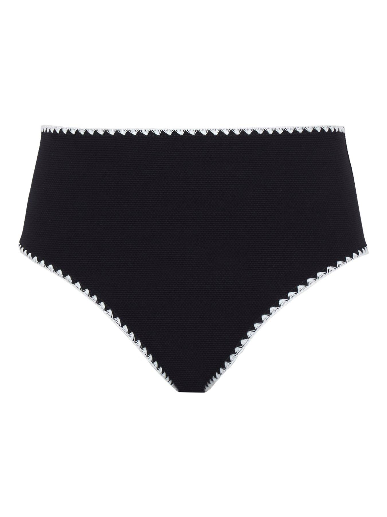 Image 6 of 6 of Panache Panache Aurora Black/white High Waist Bikini Brief