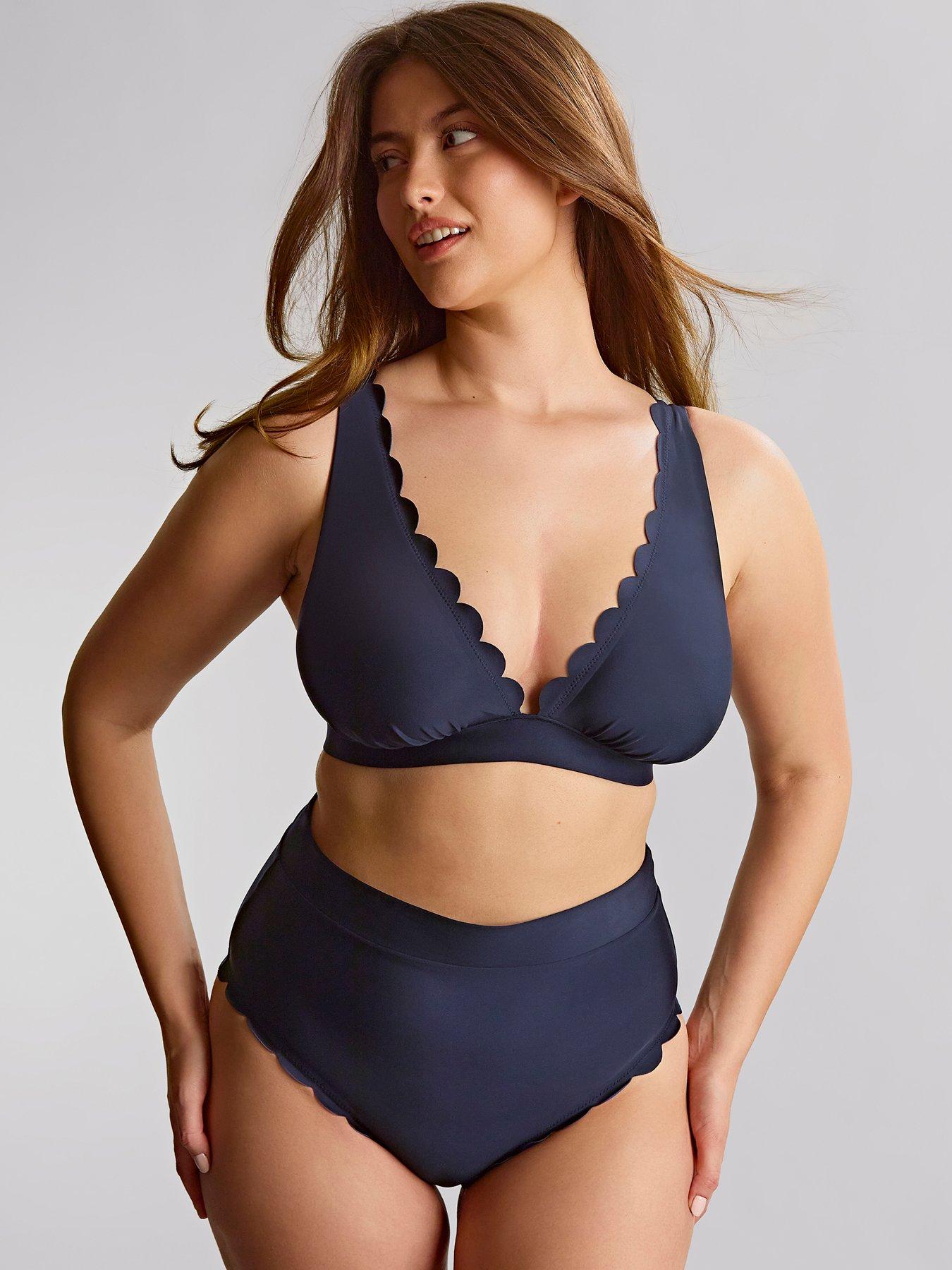 Image 3 of 4 of Panache Signature Ink Blue High Waist Bikini Brief - Blue