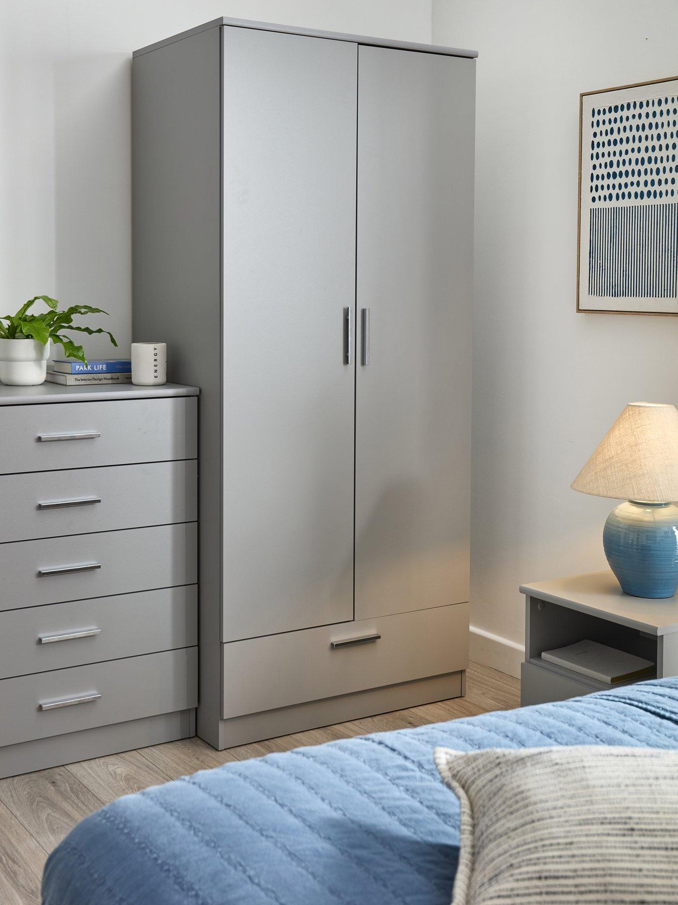 The Very Collection Panama 2 Door 1 Drawer Wardrobe