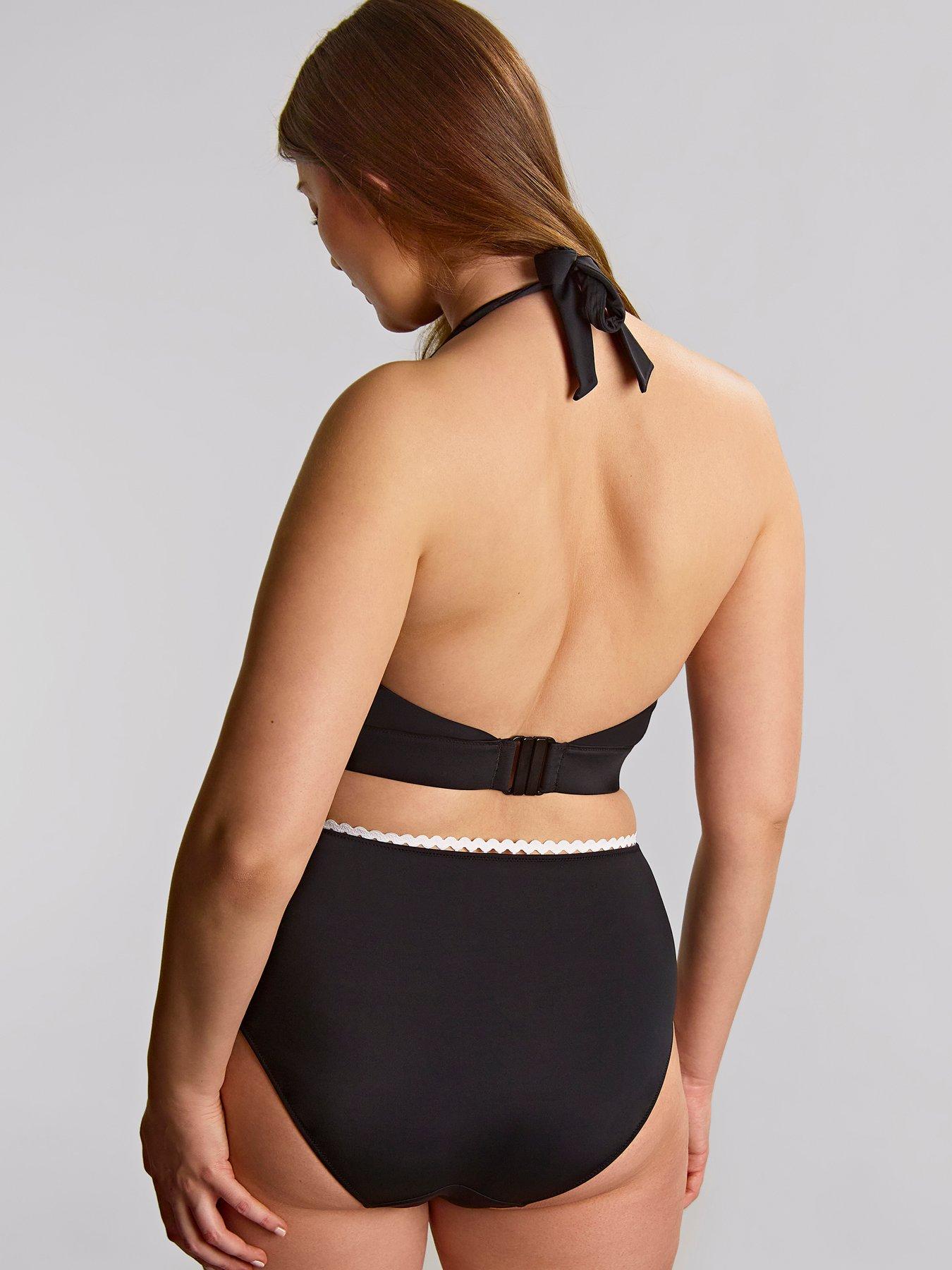 Image 2 of 5 of Panache Ric Rac Black Sofia Non Wired Bikini Top