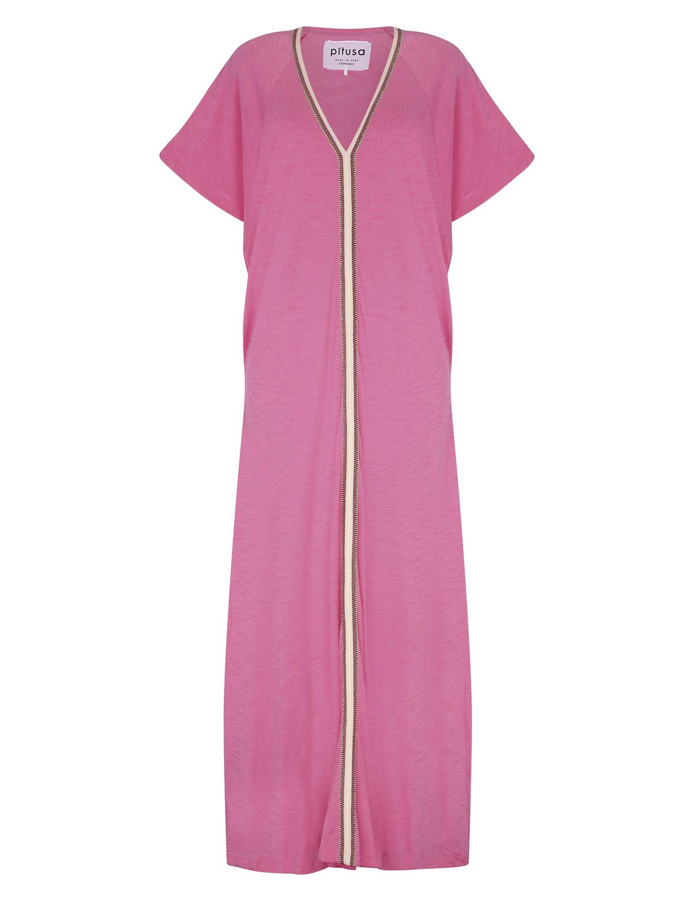 PITUSA Pitusa Pima Abaya Beach Dress - Pink