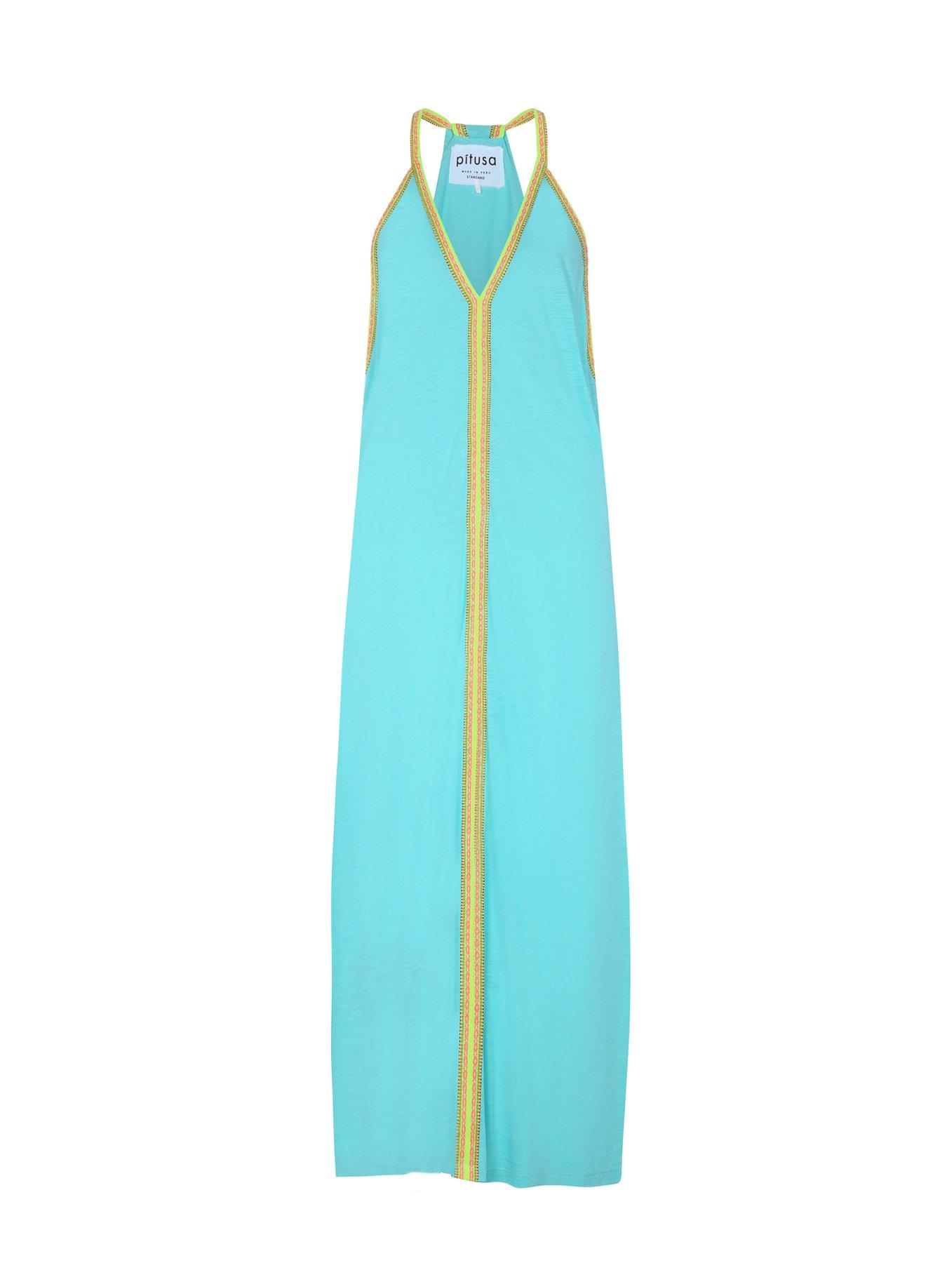 Image 2 of 2 of PITUSA Pima Maxi Beach Dress - Turquoise