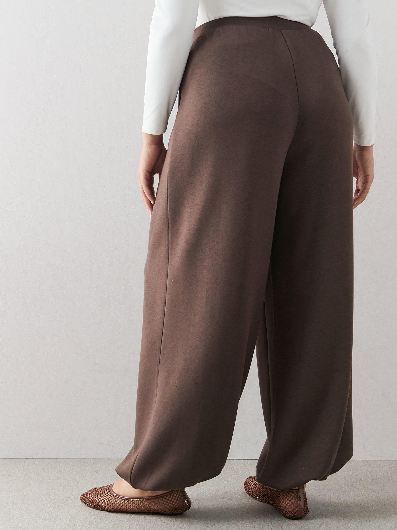 Image 2 of 6 of The Very Collection Curve Draped Cuffed Jogger Co-ord - Brown