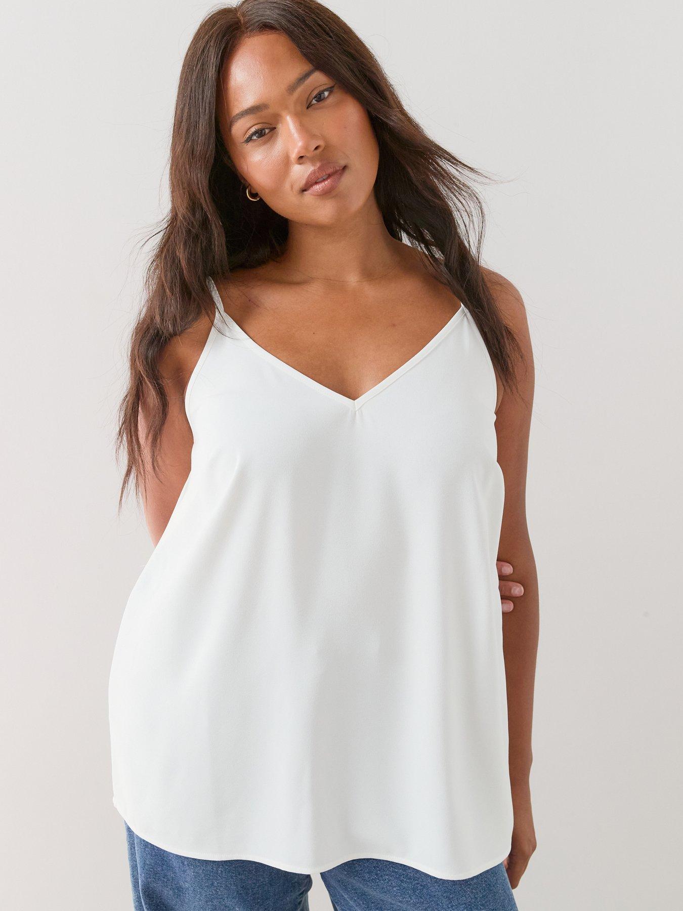 Image 1 of 6 of The Very Collection Curve Essential Longline Cami Top - Ivory