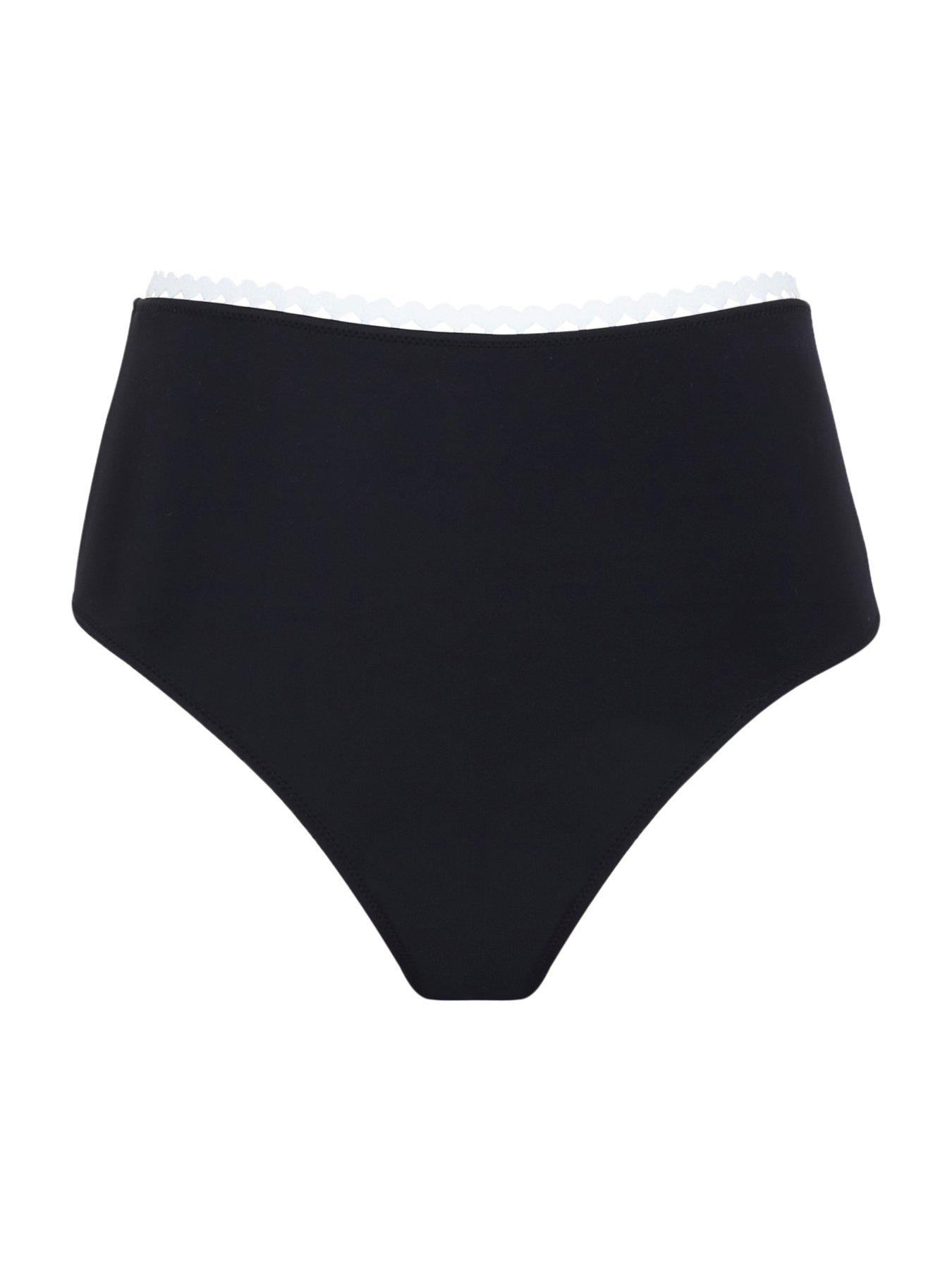 Image 5 of 5 of Panache Ric Rac Black High Waist Bikini Brief