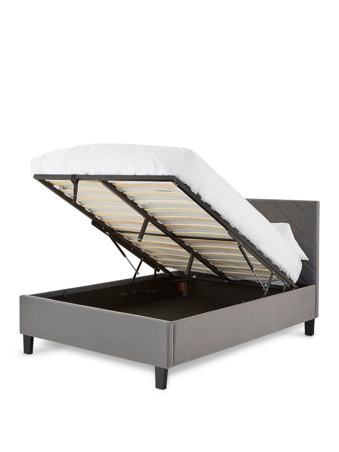 Image 2 of 6 of GFW Thea Chevron End Lift Up Storage Ottoman&nbsp;Bed with Mattress Options (Buy &amp; SAVE!)
