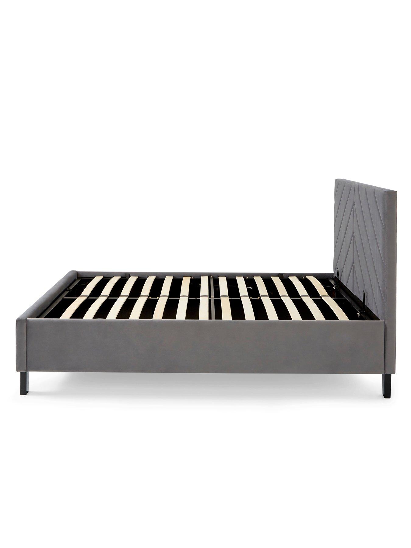 Image 6 of 6 of GFW Thea Chevron End Lift Up Storage Ottoman&nbsp;Bed with Mattress Options (Buy &amp; SAVE!)