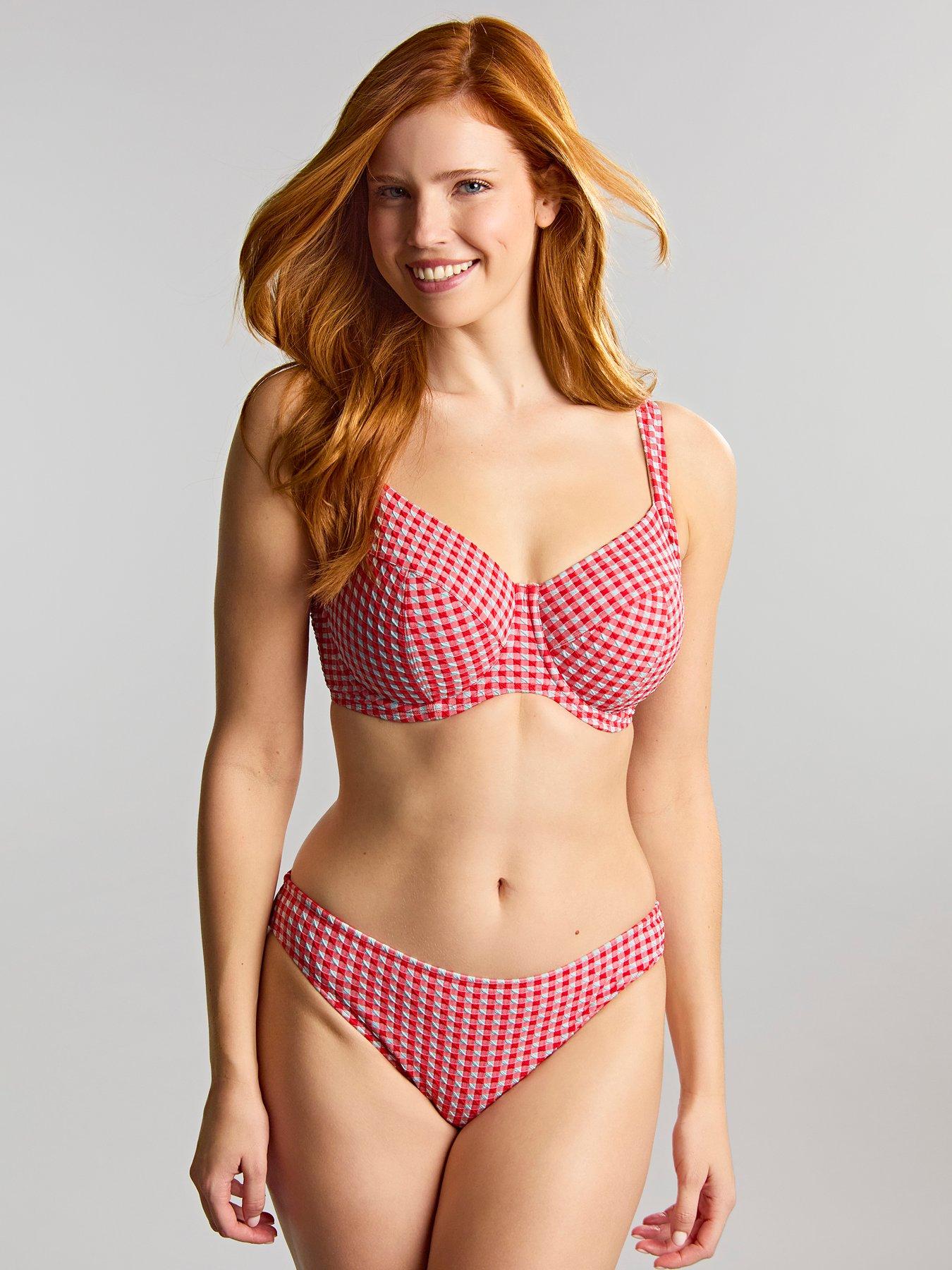 Panache Red Gingham Classic Brief - Multi