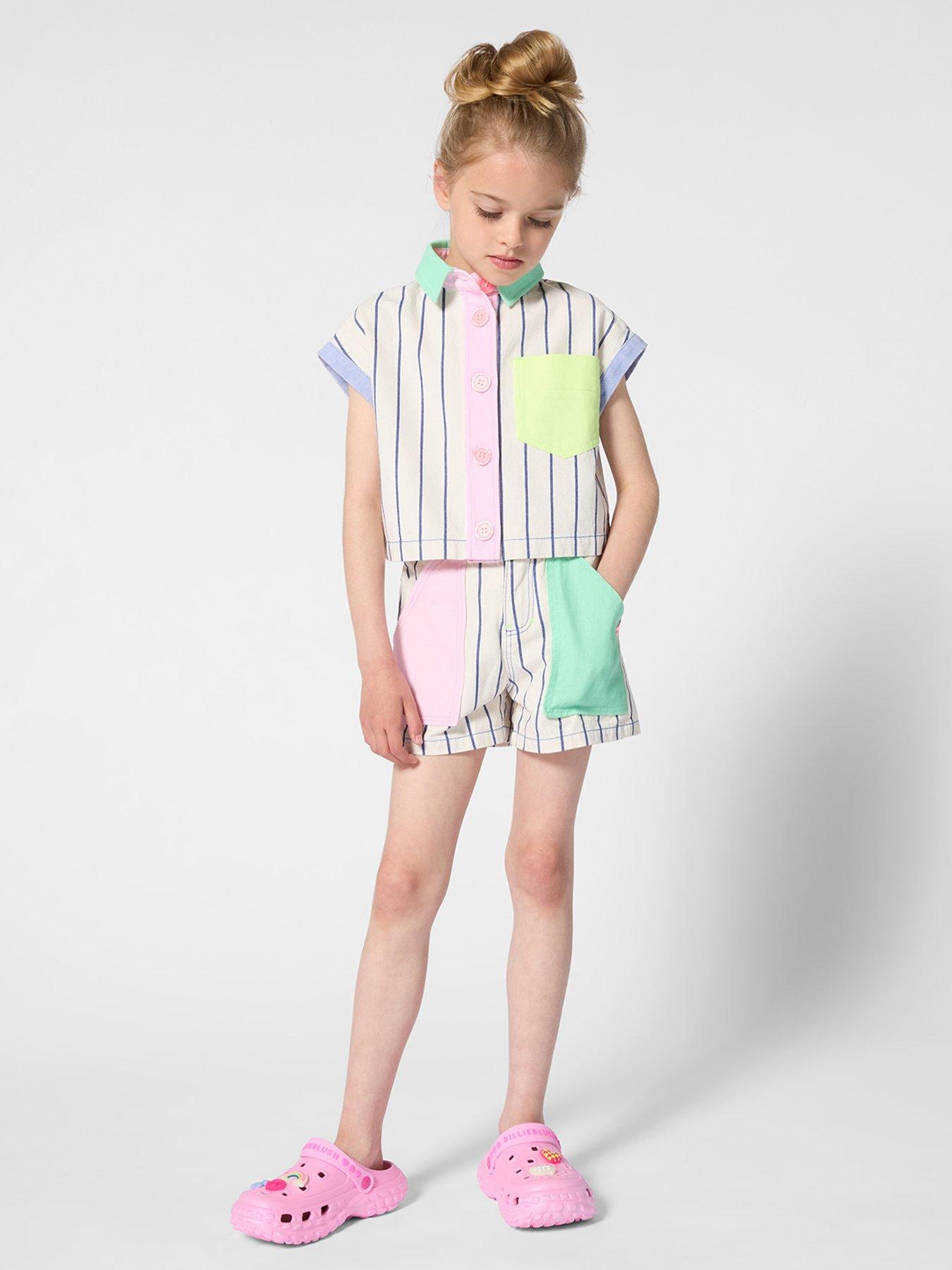 Billieblush Girls Stripe Shorts, Multi, Size Age: 10 Years