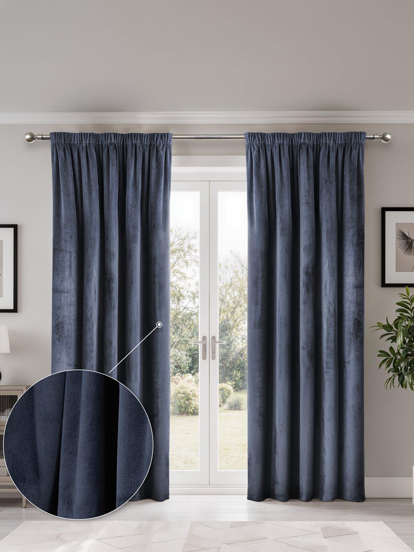 The Very Collection Dusk Velvet Dimout 90x90 Pencil Pleat