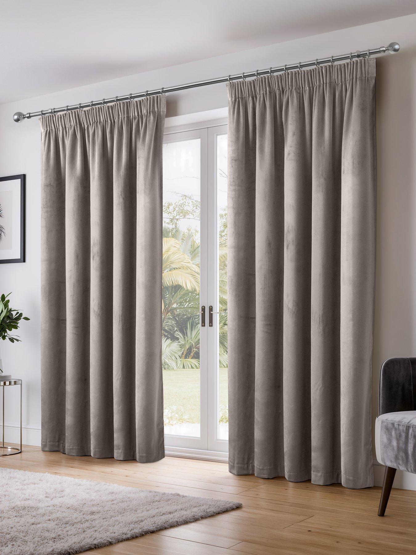 Image 2 of 4 of The Very Collection Dusk Velvet Dimout 90x90 Pencil Pleat